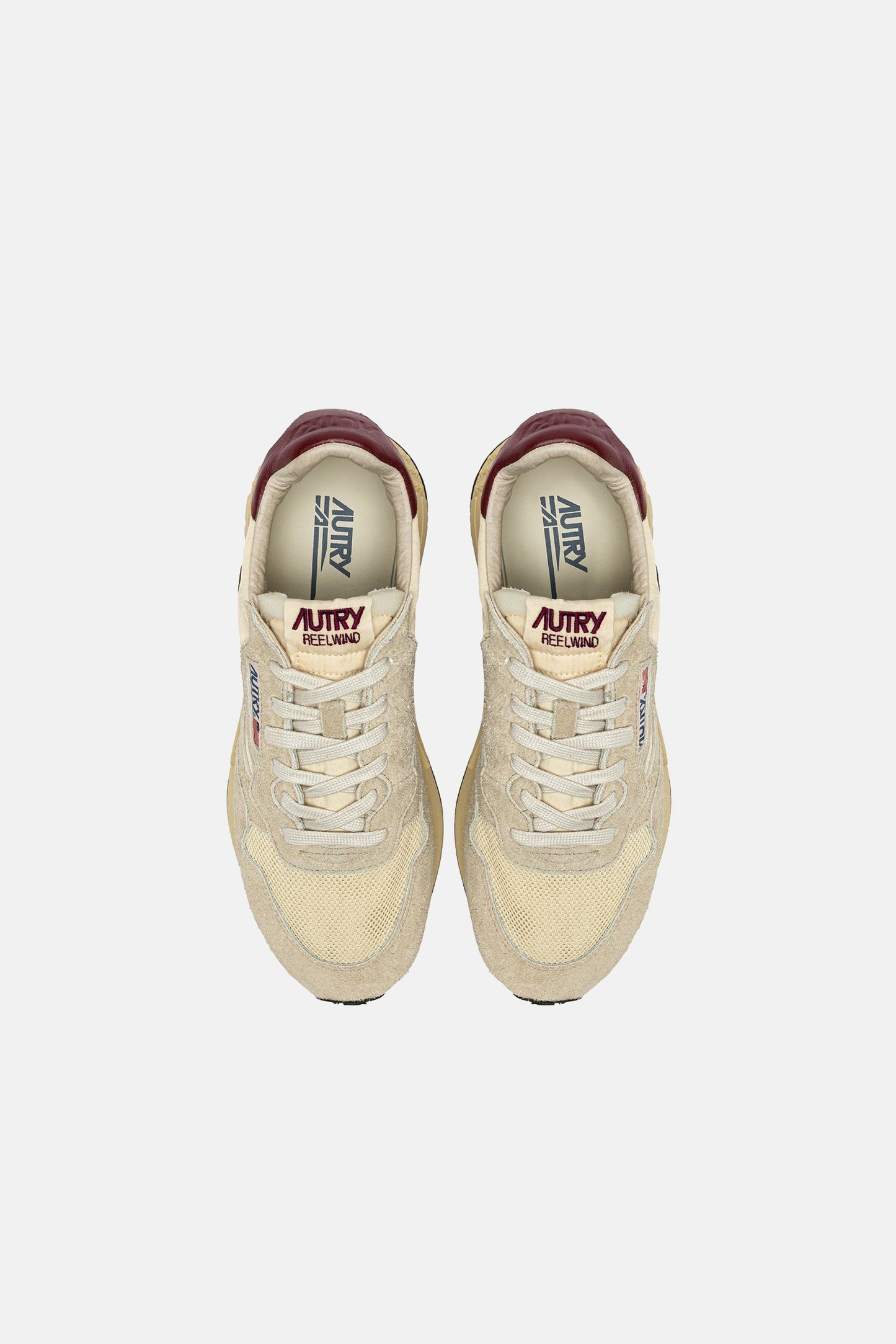 Sneaker Reelwind in Ecru/Ruby Wine Autry