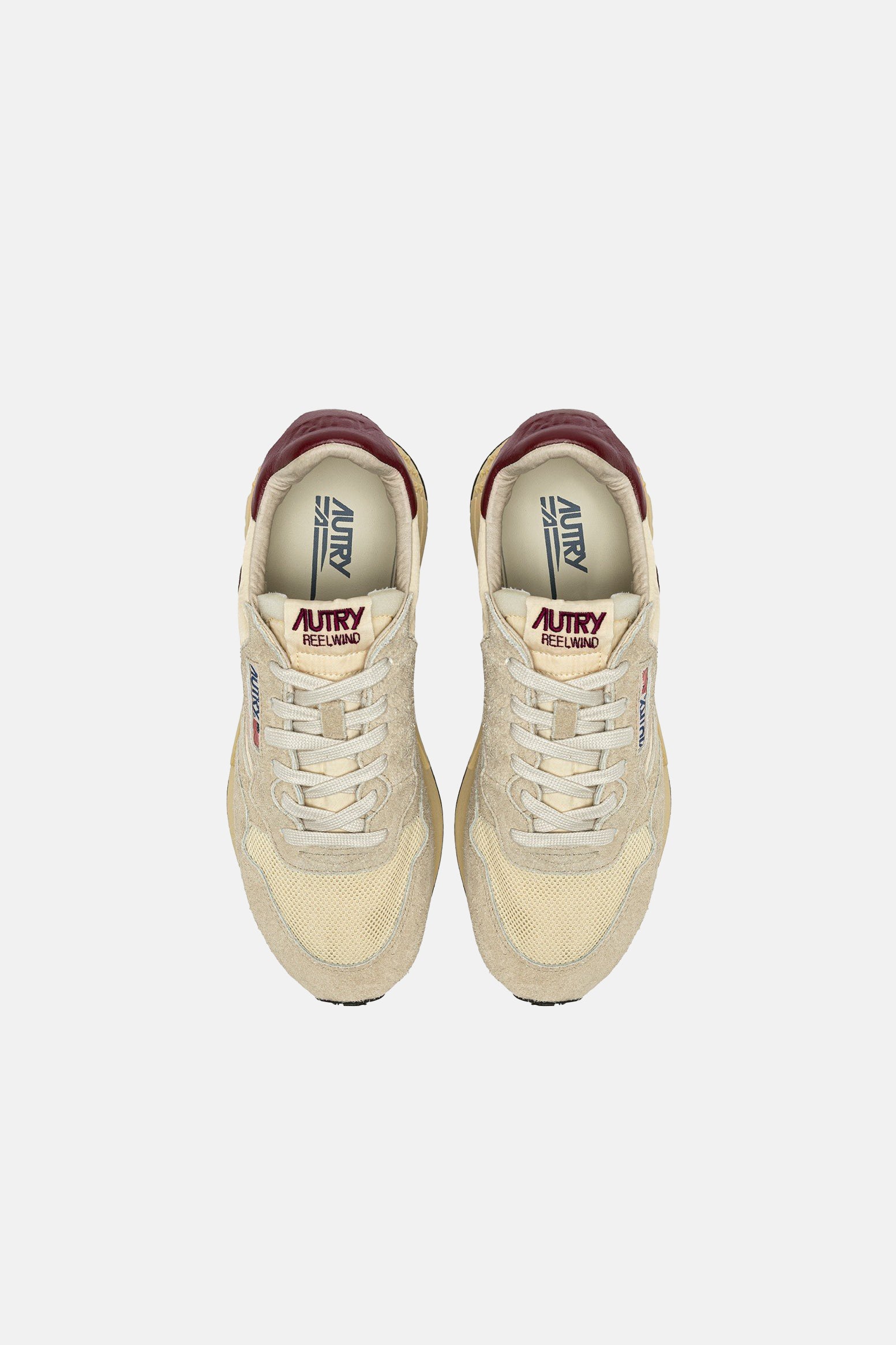 Sneaker Reelwind in Ecru/Ruby Wine Autry