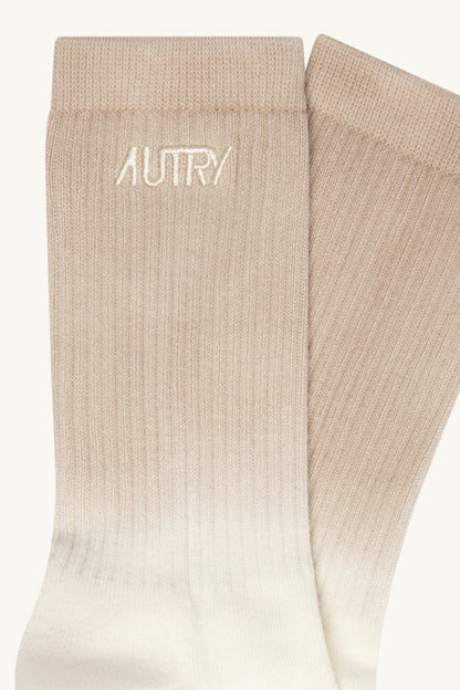 Socken Tie Dye in Ivory/Beige Autry