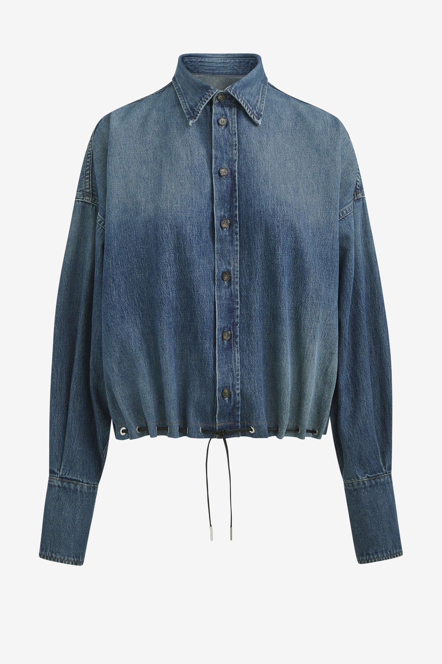 "The Leland" Blouse in Dakota Wash by Brandon Maxwell - Anita Hass