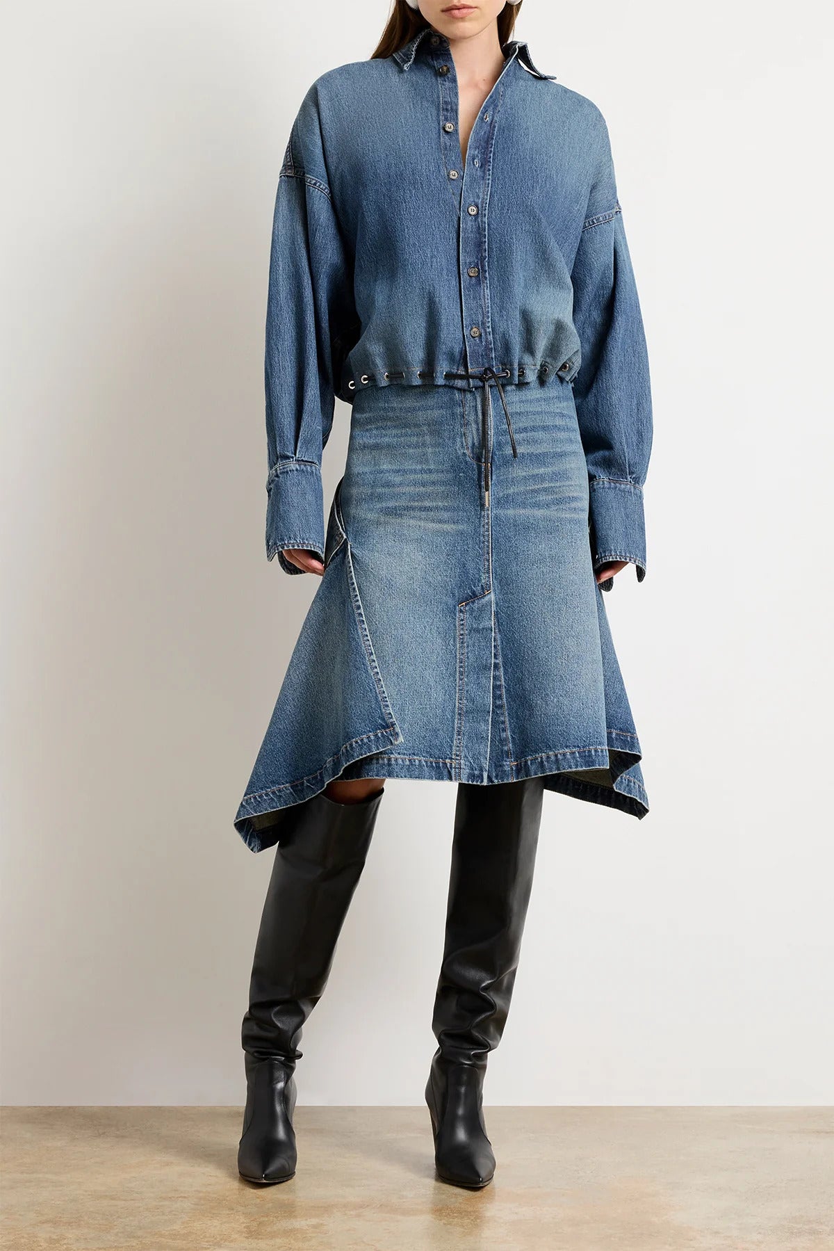 "The Leland" Blouse in Dakota Wash by Brandon Maxwell - Anita Hass