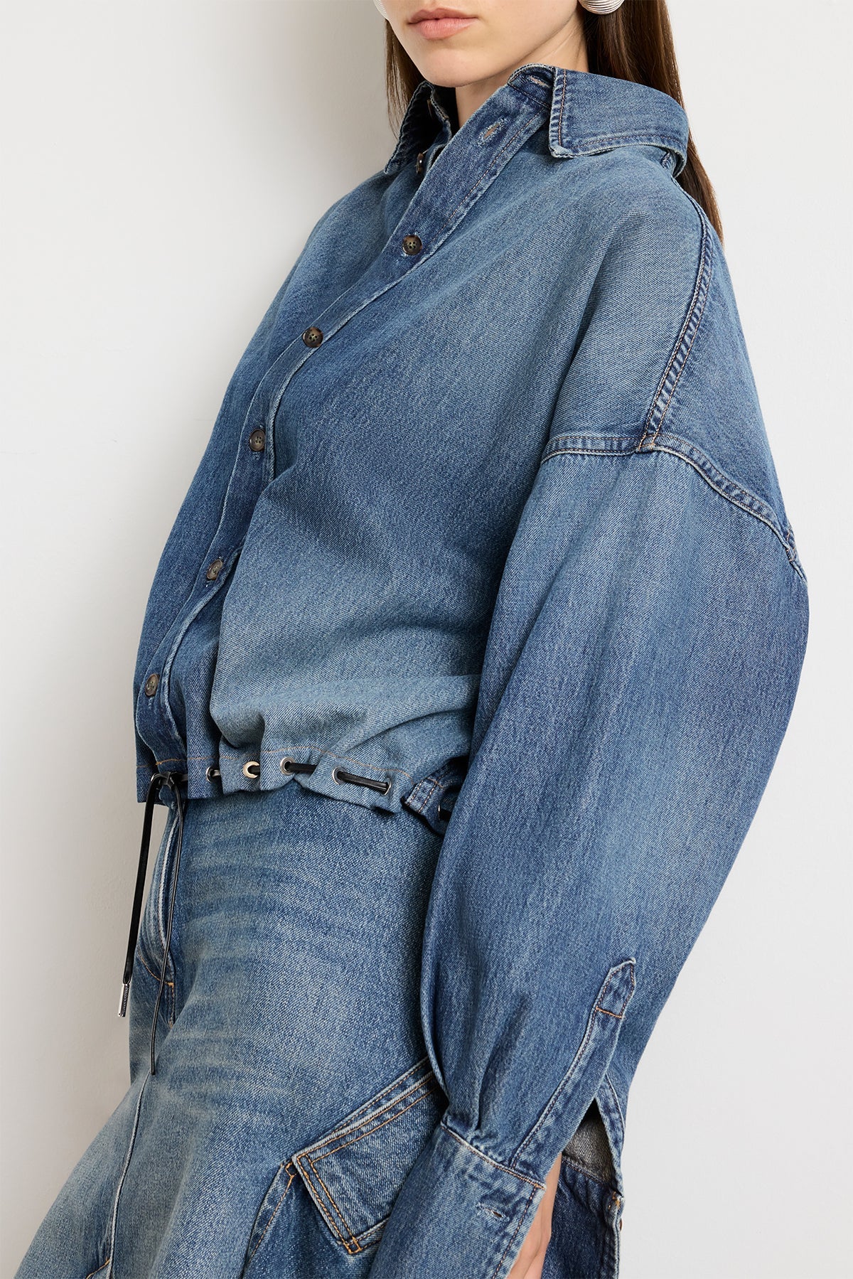"The Leland" Blouse in Dakota Wash by Brandon Maxwell - Anita Hass