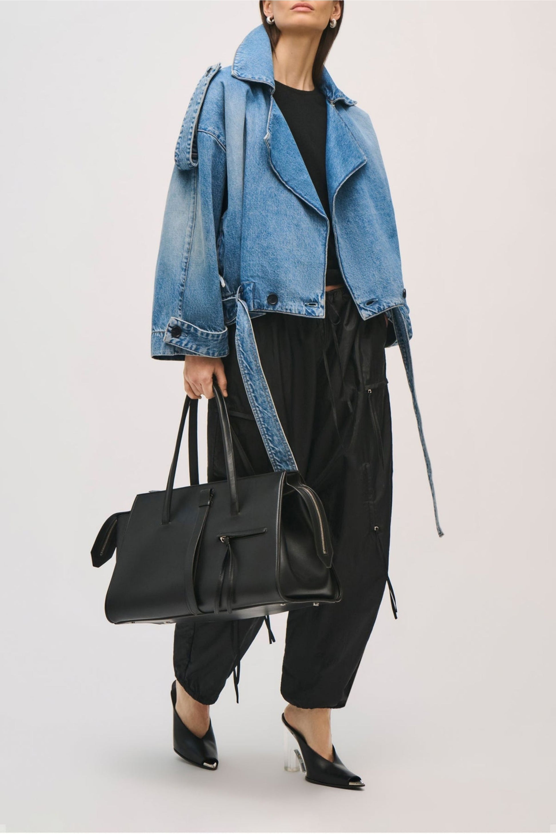 The Regan Trench Jacket in Indigo by Brandon Maxwell - Anita Hass