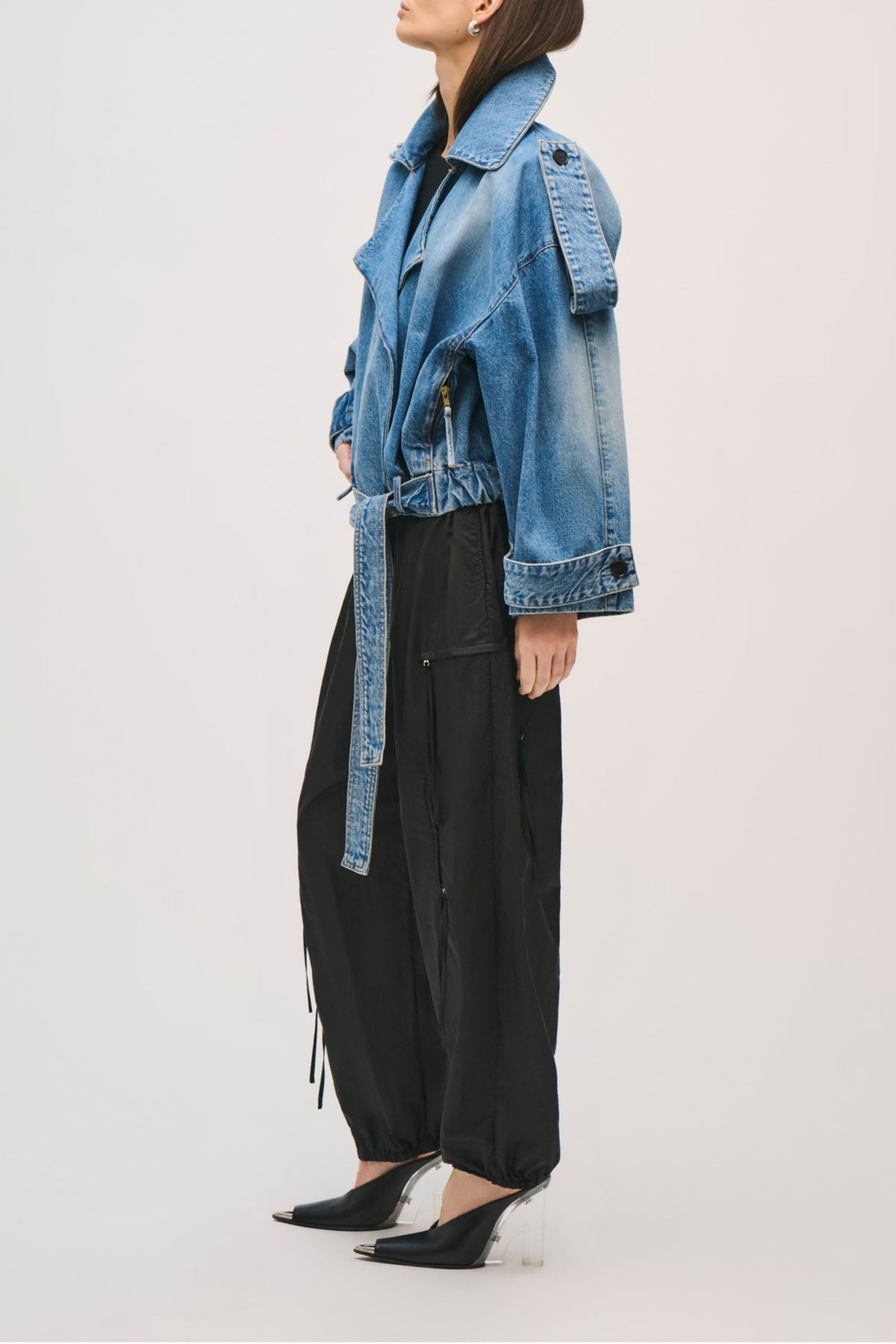 The Regan Trench Jacket in Indigo by Brandon Maxwell - Anita Hass