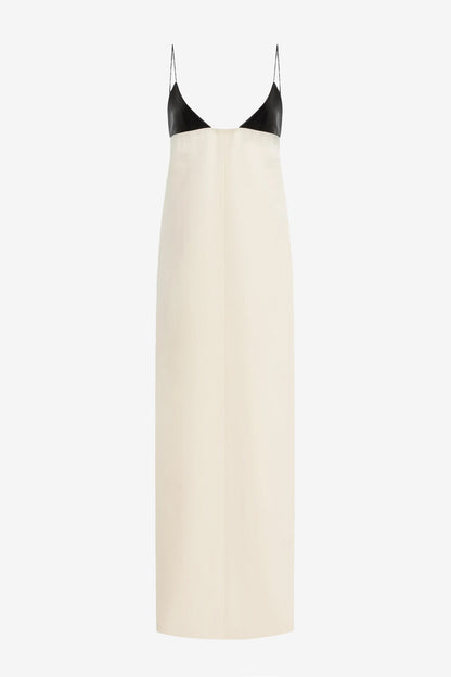"The Bridges" Dress in Cream/Black by Brandon Maxwell - Anita Hass