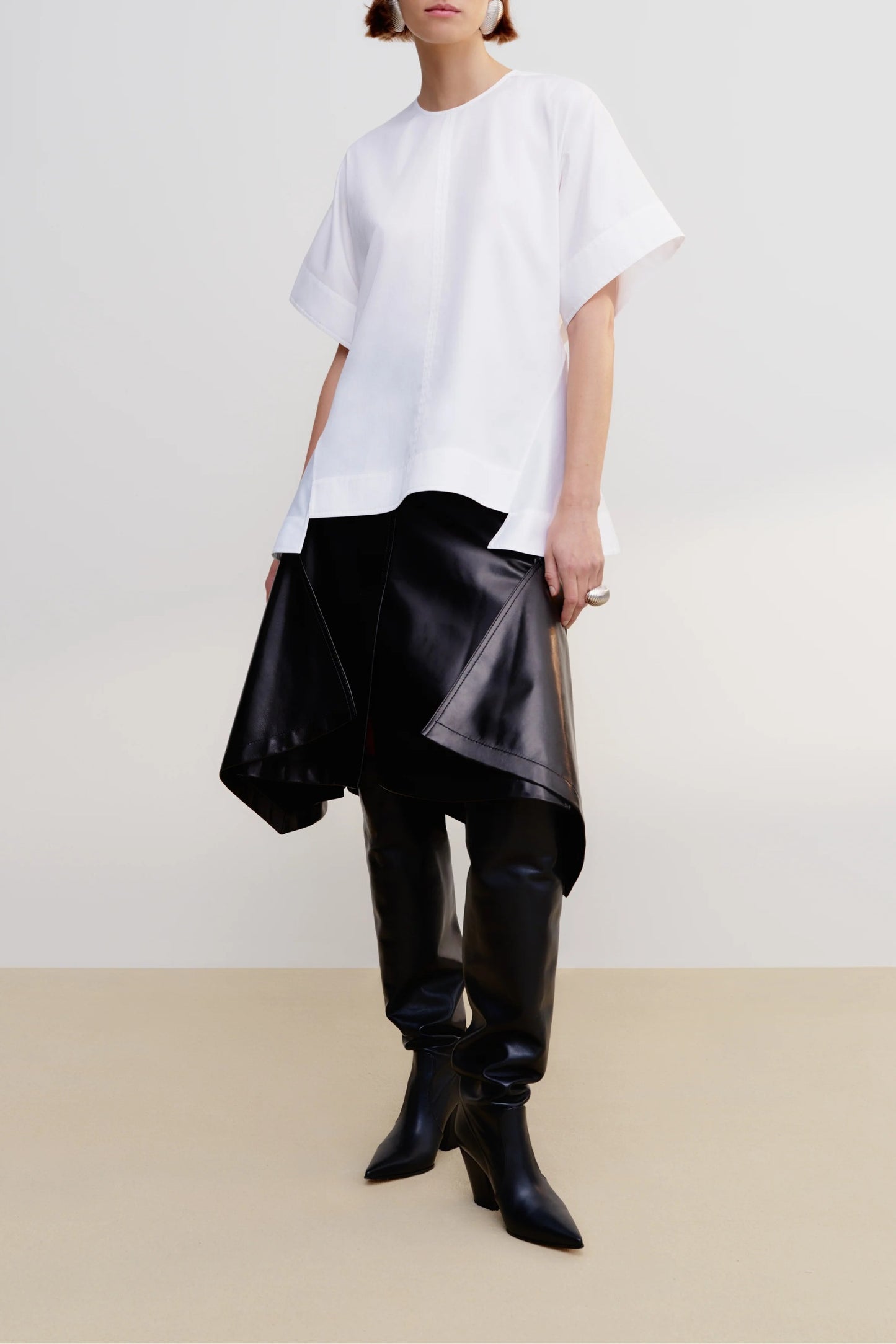 Camiseta «The Tyler» en blanco óptico, de Brandon Maxwell - Anita Hass