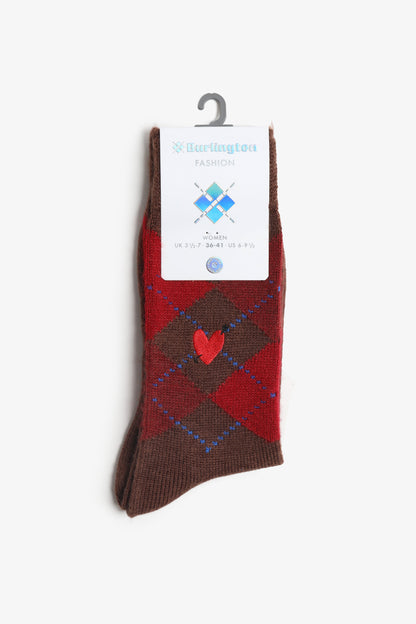 Socken Whitby in Braun/Rot Burlington x Anita Hass