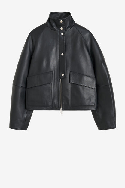 Suzanne Leather Jacket in Black