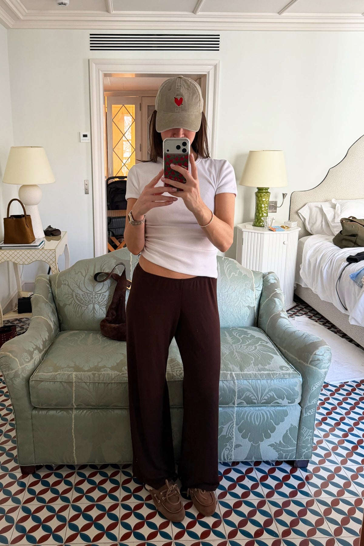 Cap Heart in Washed Oliv Anita Hass