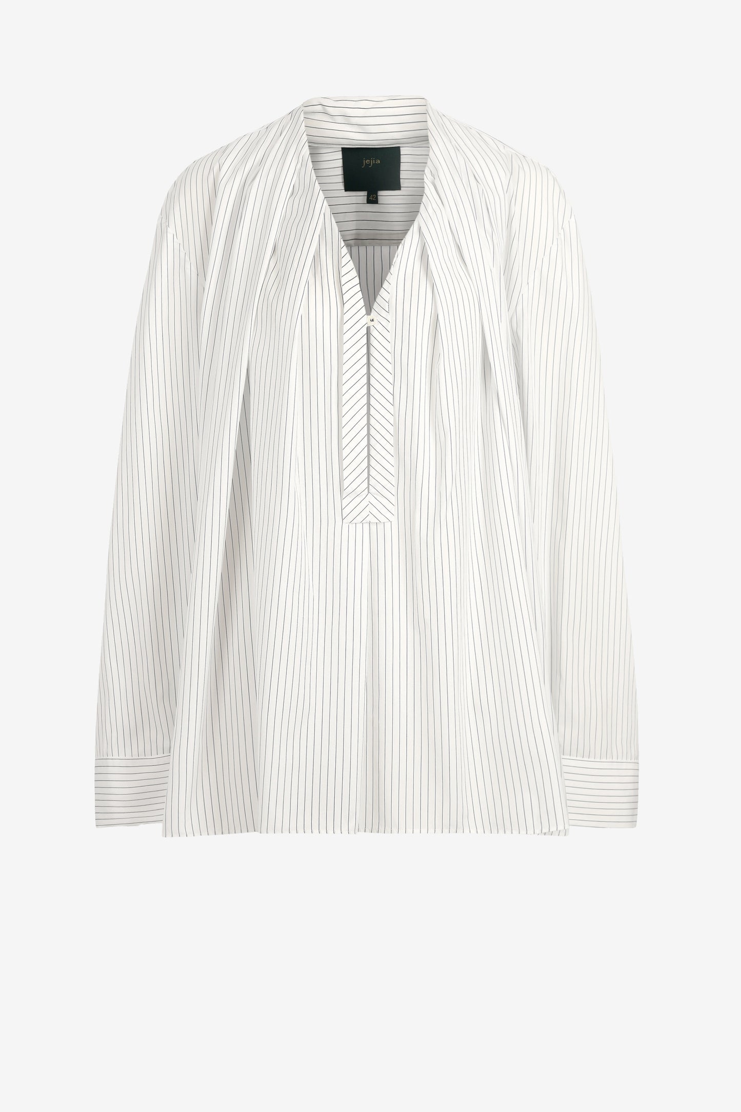 Carla blouse in white/blue stripes