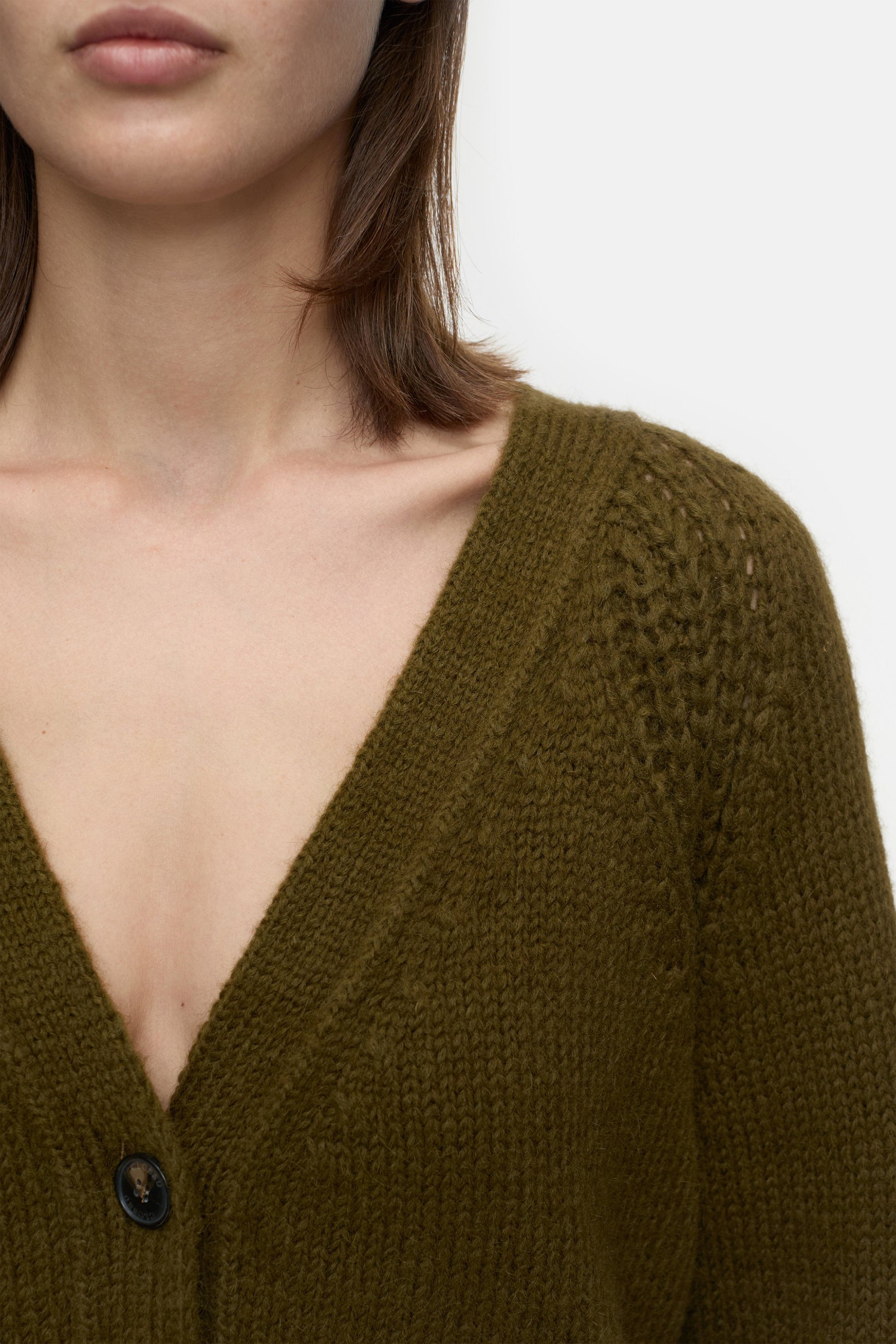 Cardigan in Clover GreenClosed - Anita Hass