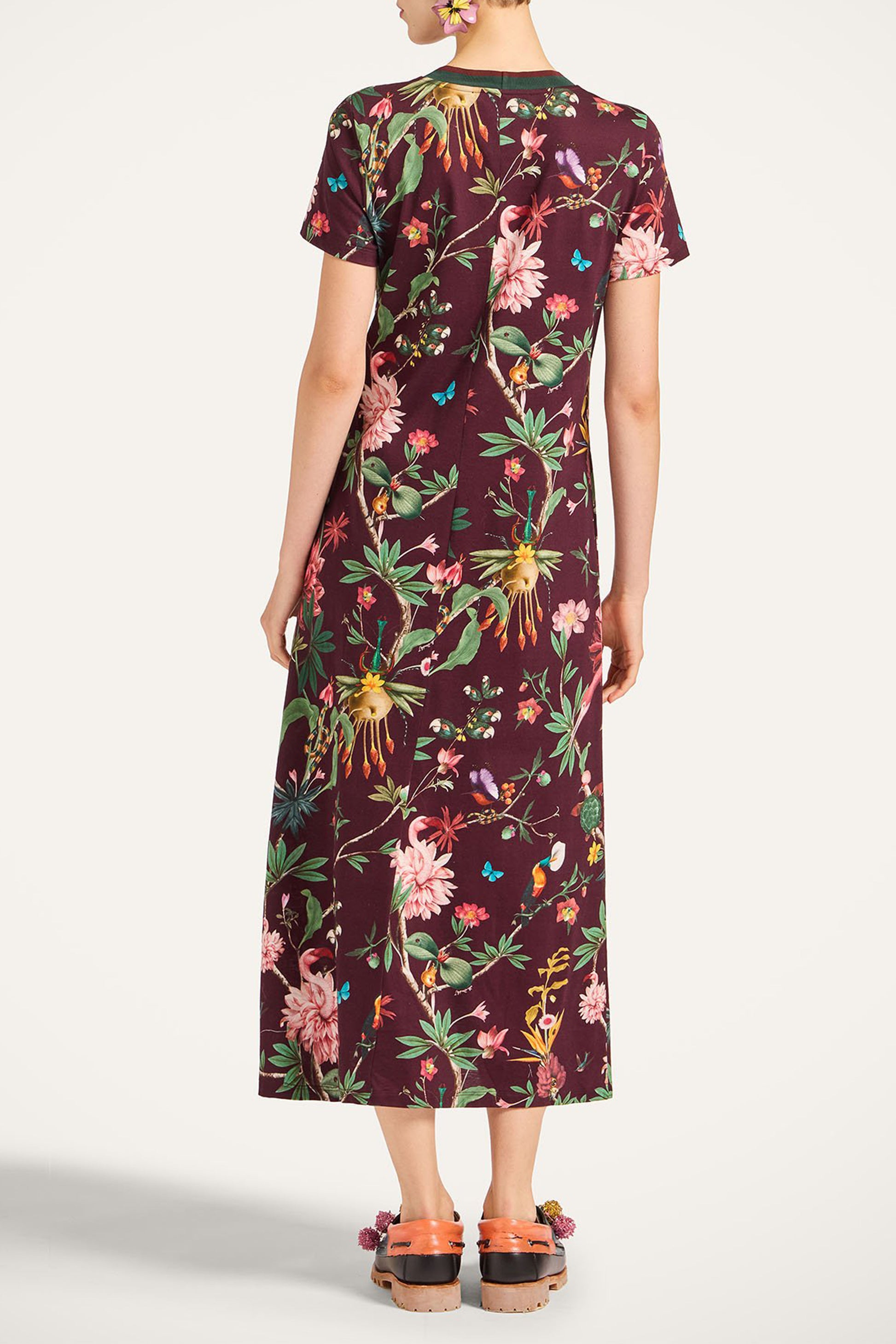 Kleid Sporty Swing Zooflora in BordeauxLa Double J - Anita Hass