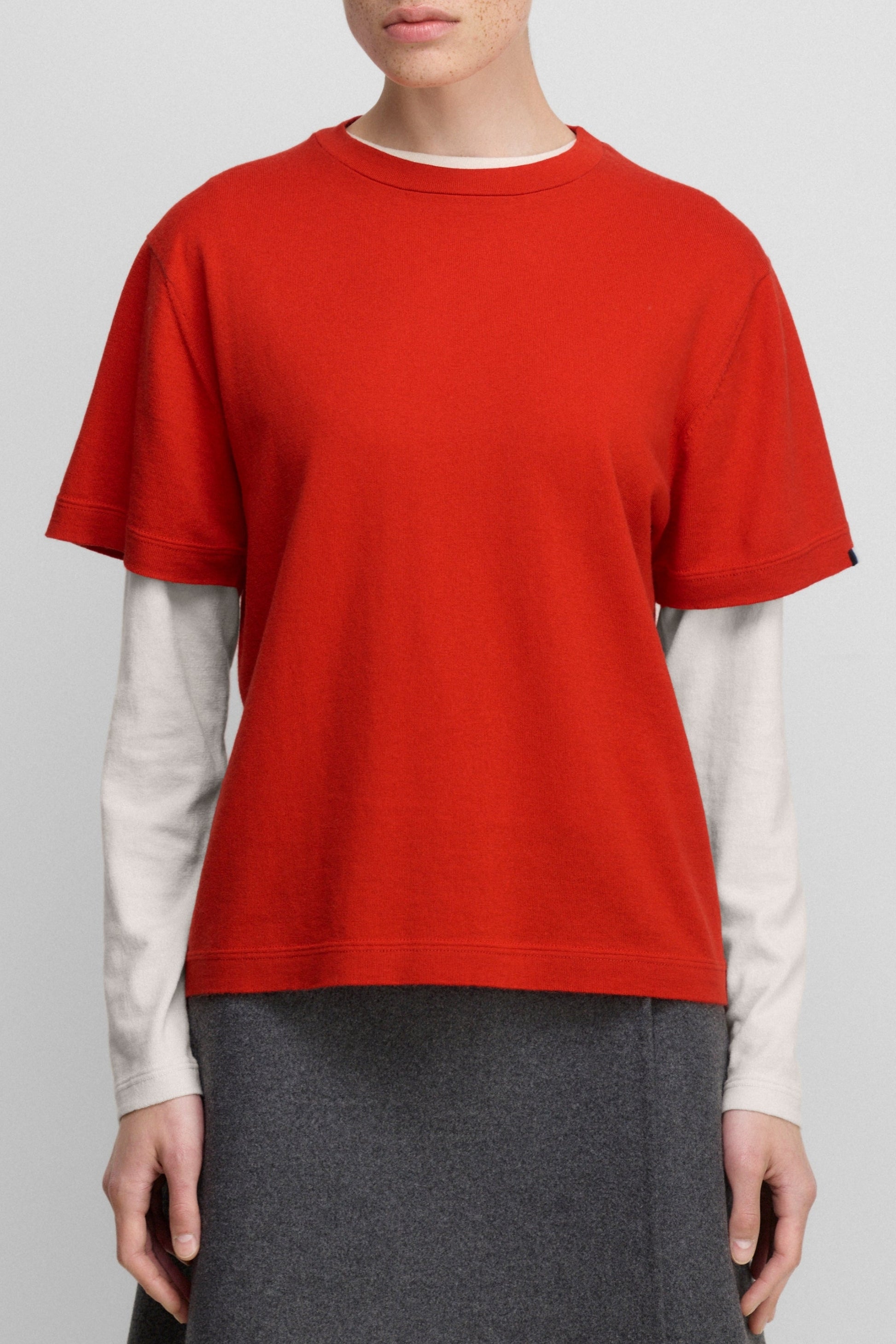 T-Shirt Cuba N°268 in Tomato Extreme Cashmere