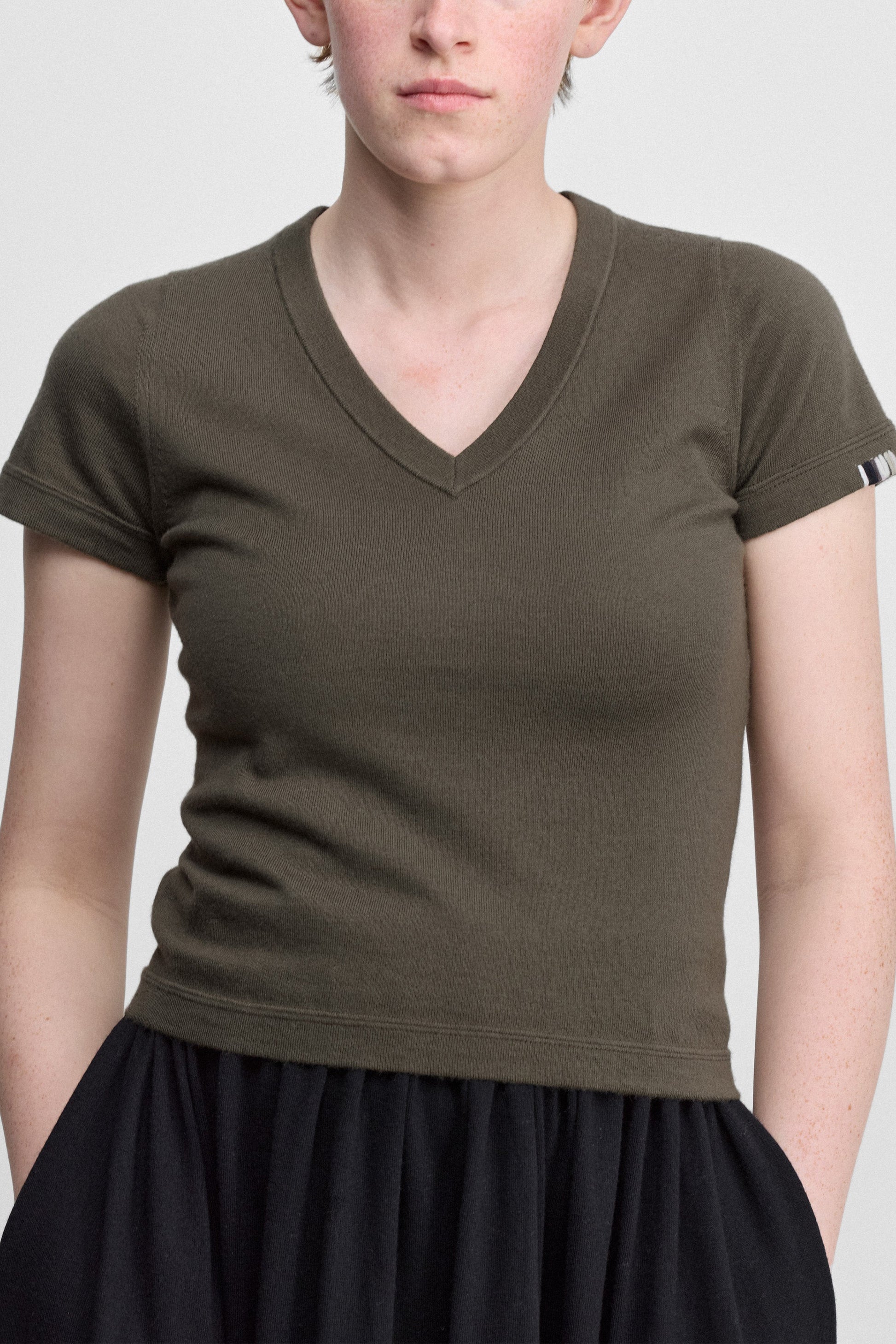 T-Shirt Vicky N° 404 in Army Extreme Cashmere