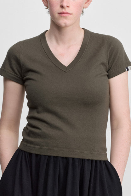 T-Shirt Vicky N° 404 in Army Extreme Cashmere
