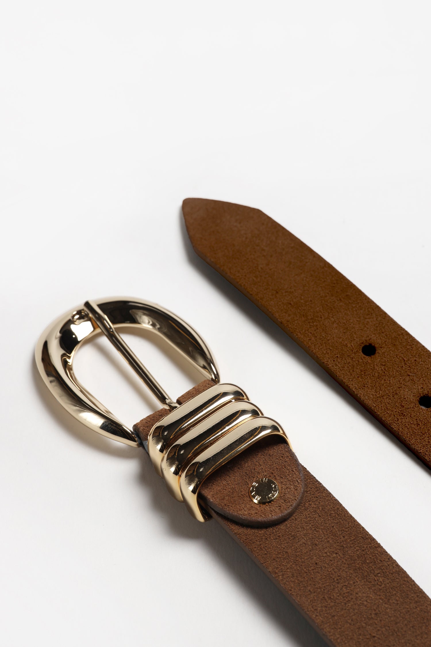Emily Belt in Brown Suede/Gold by Federica Tosi - Anita Hass