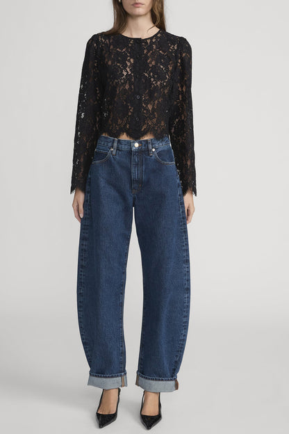 "The Lace" Blouse in BlackFrame - Anita Hass