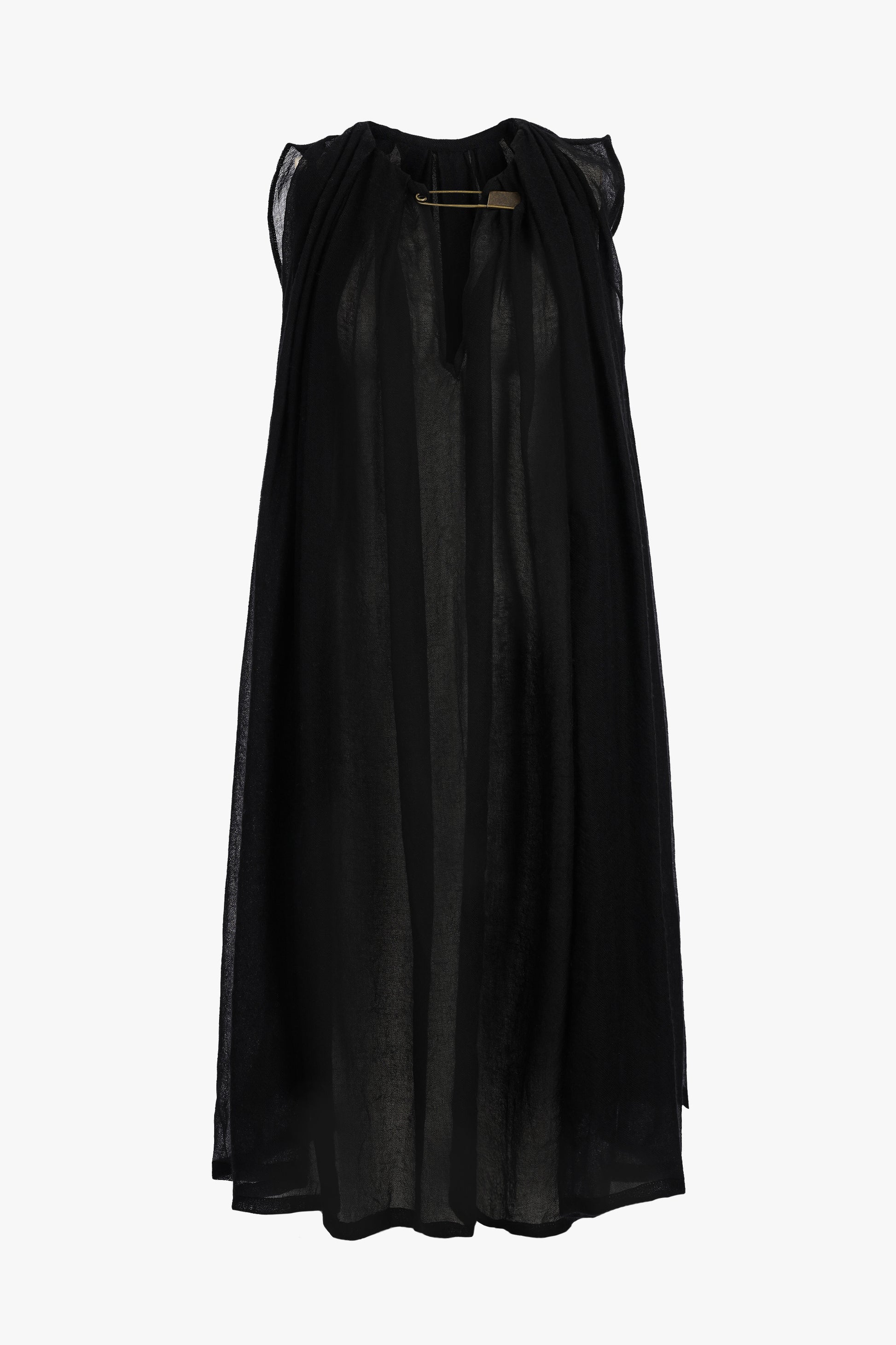 Kleid Drape Brooch in Schwarz Frenckenberger