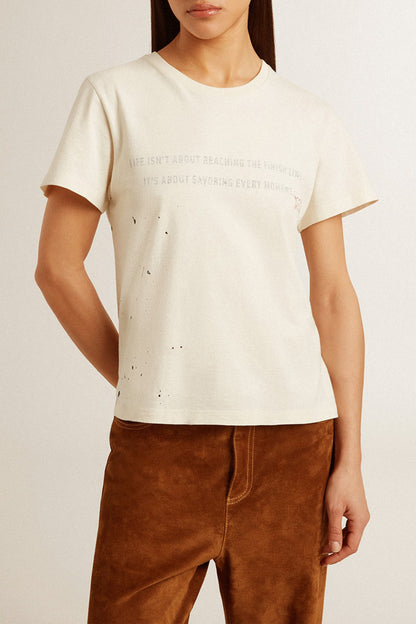 T-Shirt Journey in Heritage WhiteGolden Goose - Anita Hass