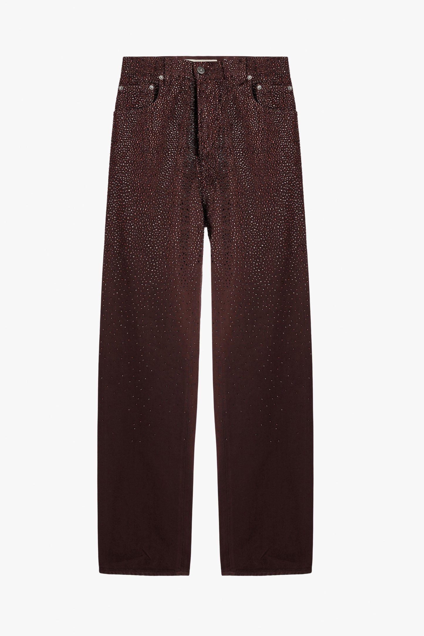 Journey Crystals Degrade Pants in Burgundy by Golden Goose - Anita Hass