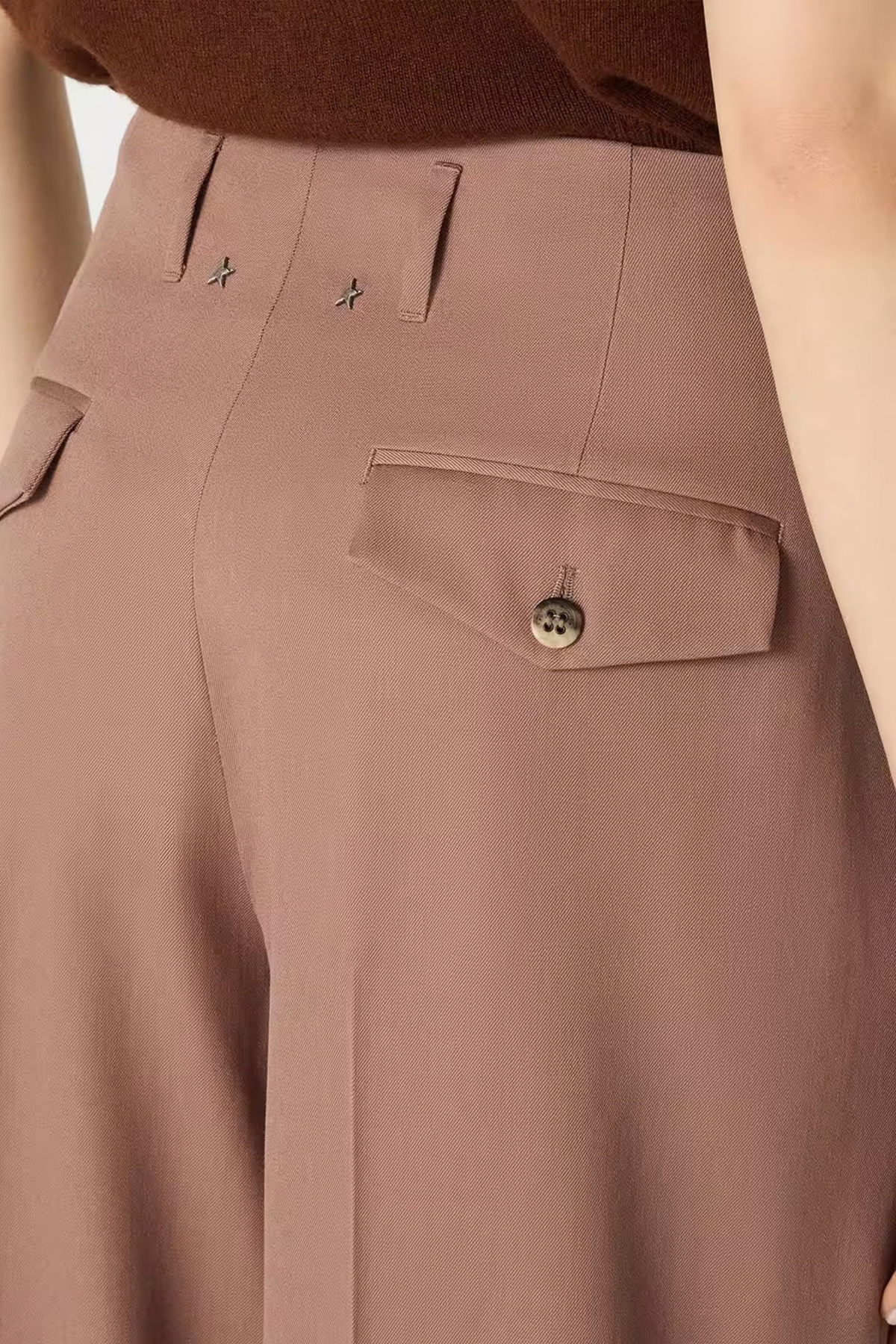 Hose Wide Leg in Bronze Pink Golden Goose