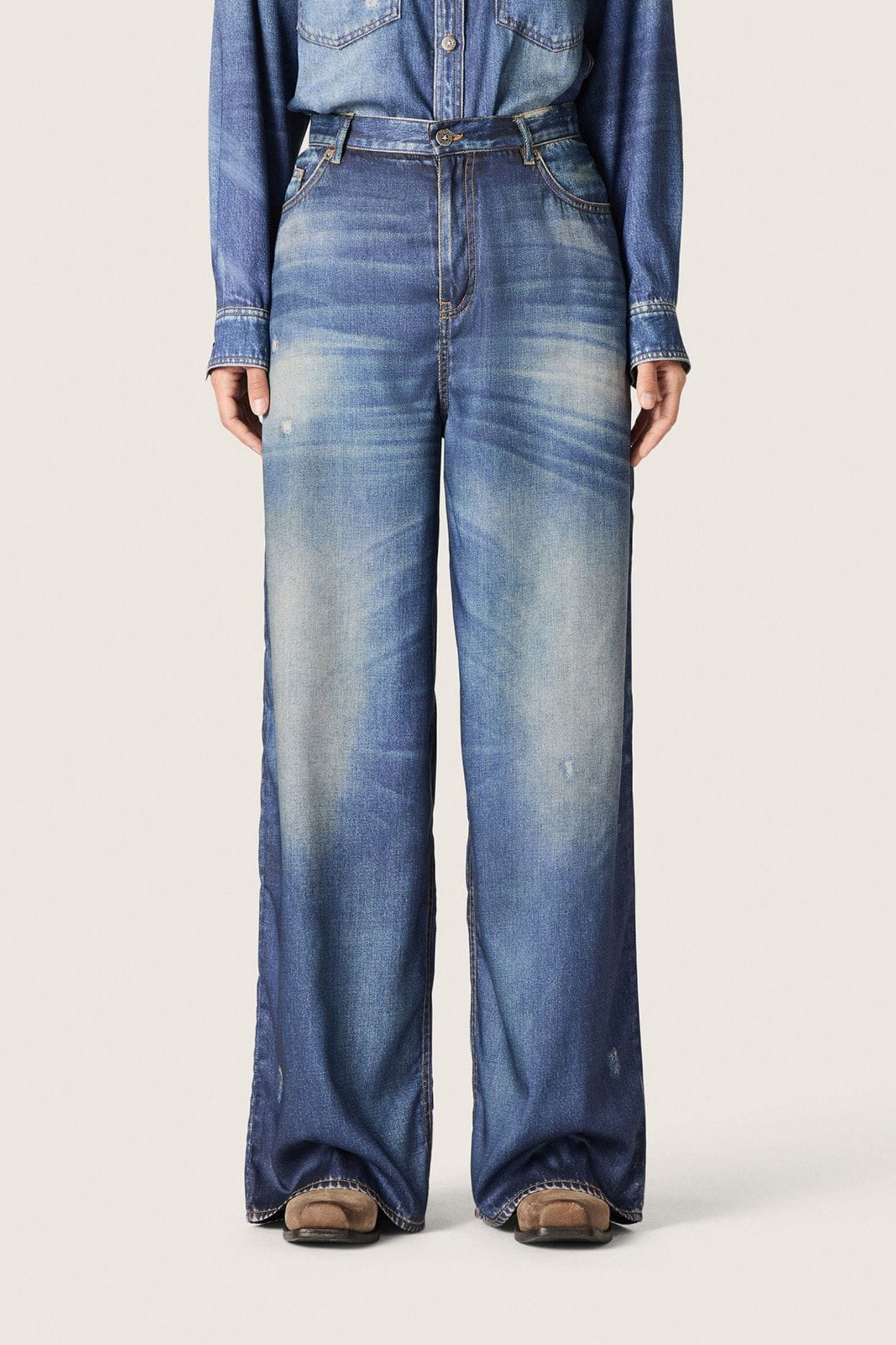 Melody Boyfriend Jeans in Blue by Golden Goose - Anita Hass