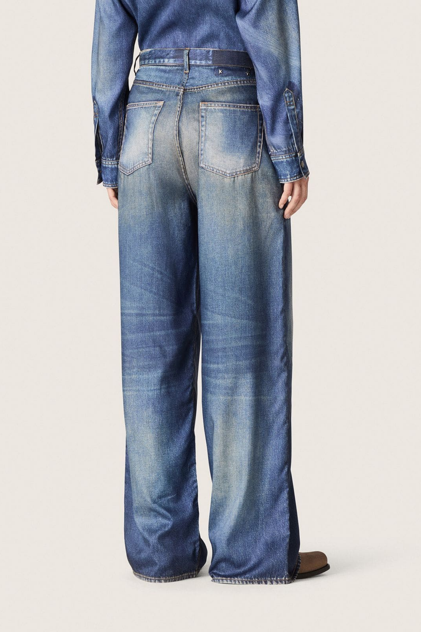 Melody Boyfriend Jeans in Blue by Golden Goose - Anita Hass