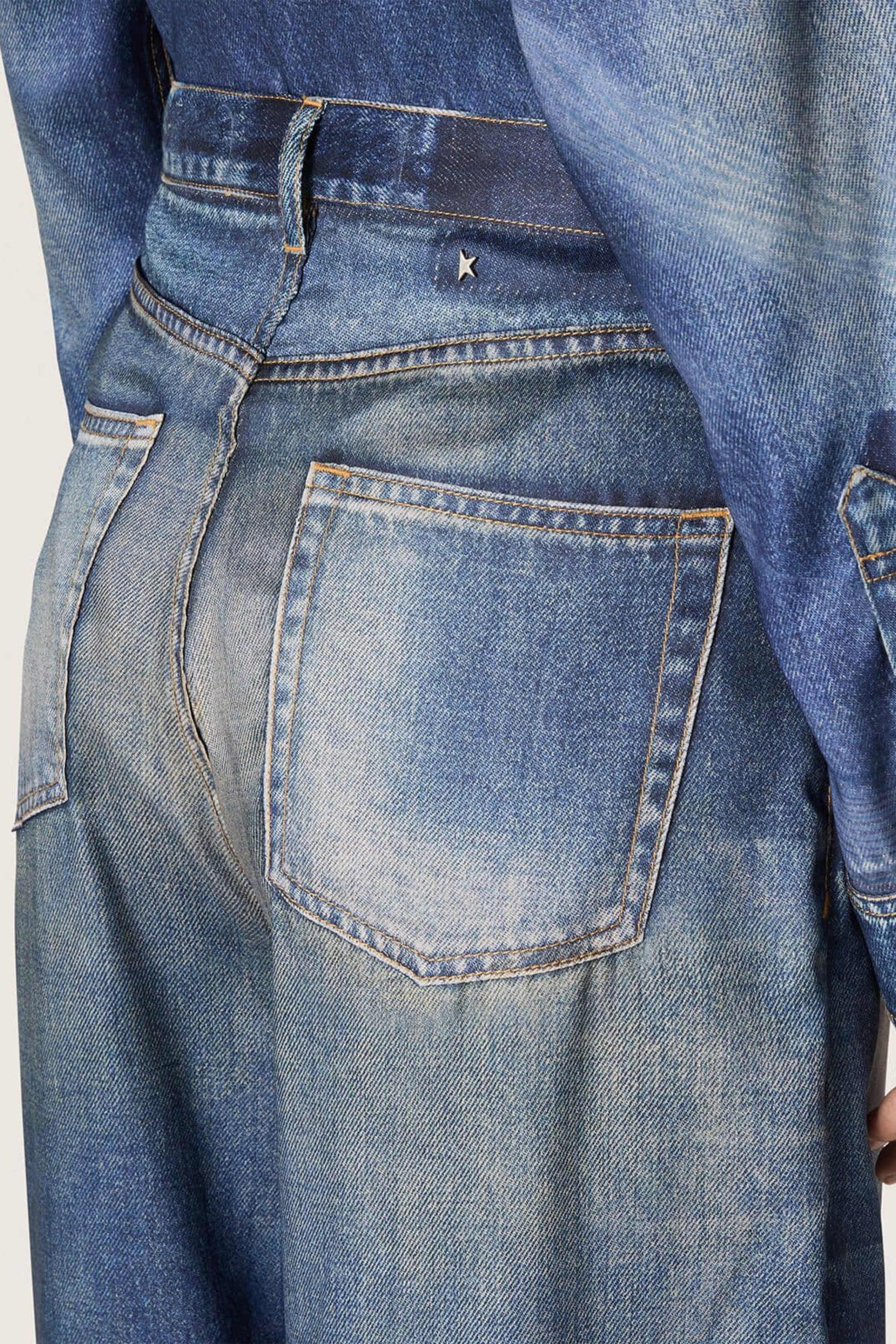 Melody Boyfriend Jeans in Blue by Golden Goose - Anita Hass