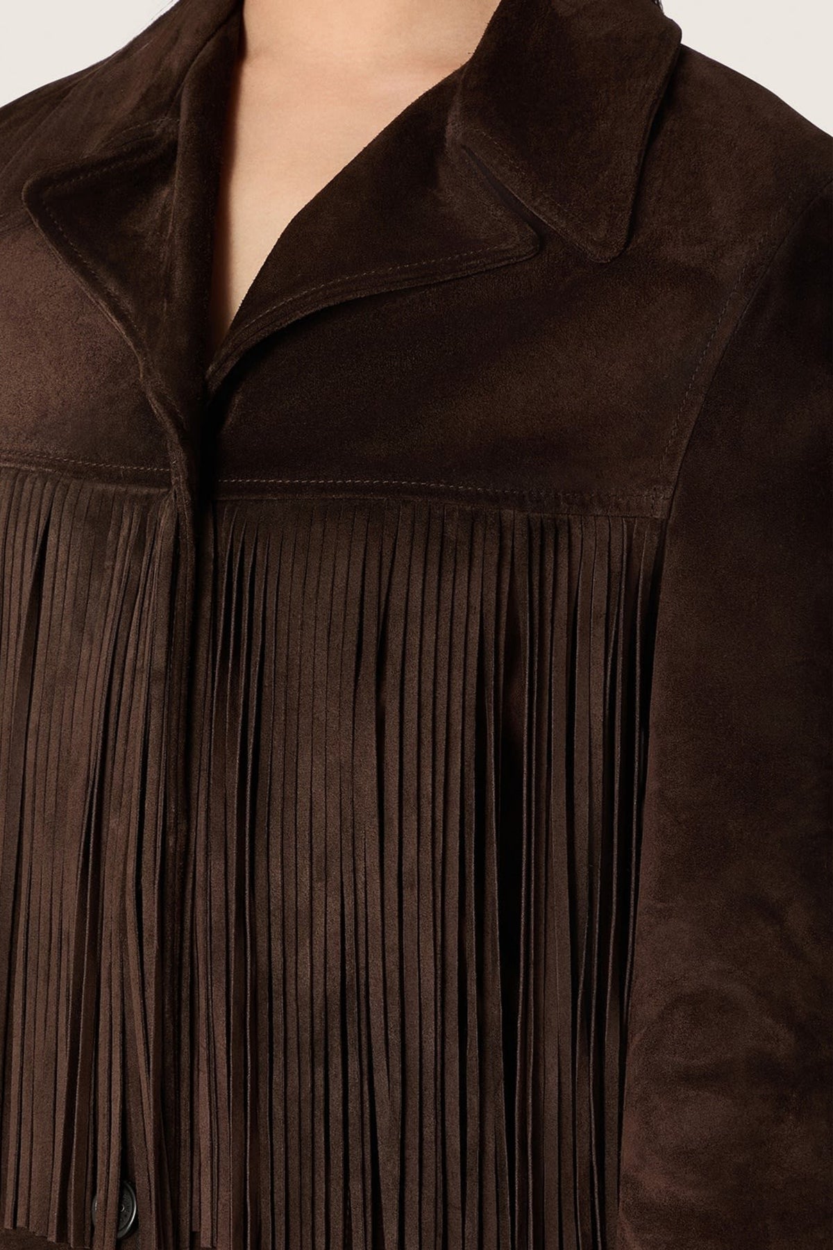 Lederjacke Fringes in Coffee Bean Golden Goose