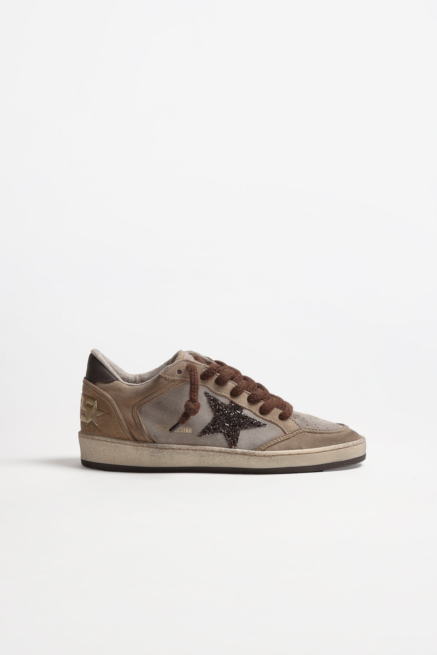 Sneaker Ball Star in Beige/Brown/Gold by Golden Goose - Anita Hass