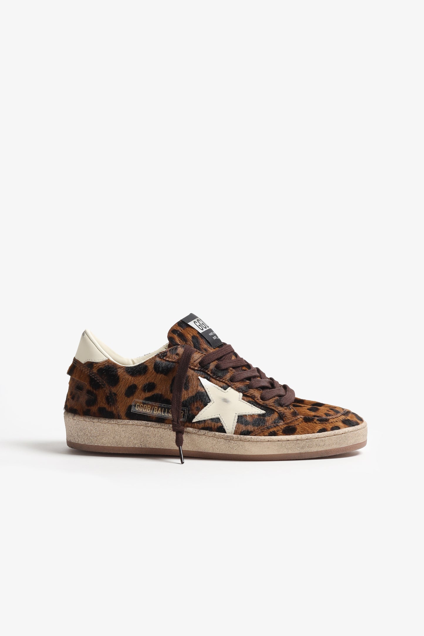 Sneaker Ball Star in Leo Brown/Cream Golden Goose
