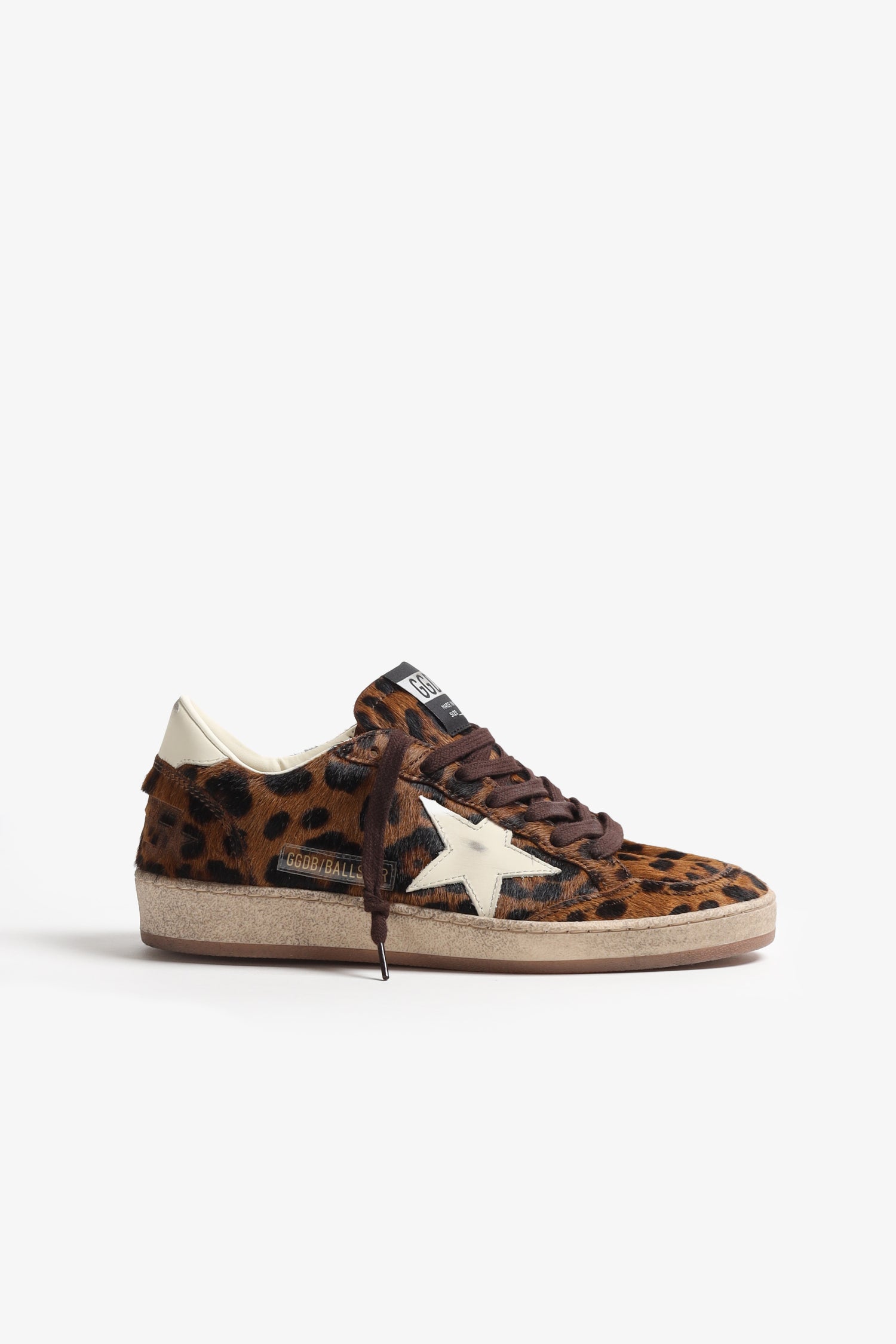 Sneaker Ball Star in Leo Brown/Cream Golden Goose