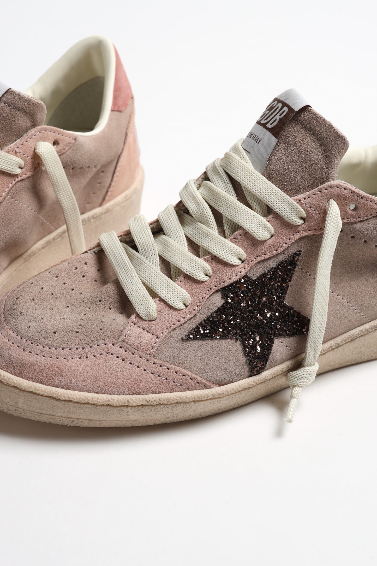 Sneaker Ball Star in Light Pink/Brown Golden Goose