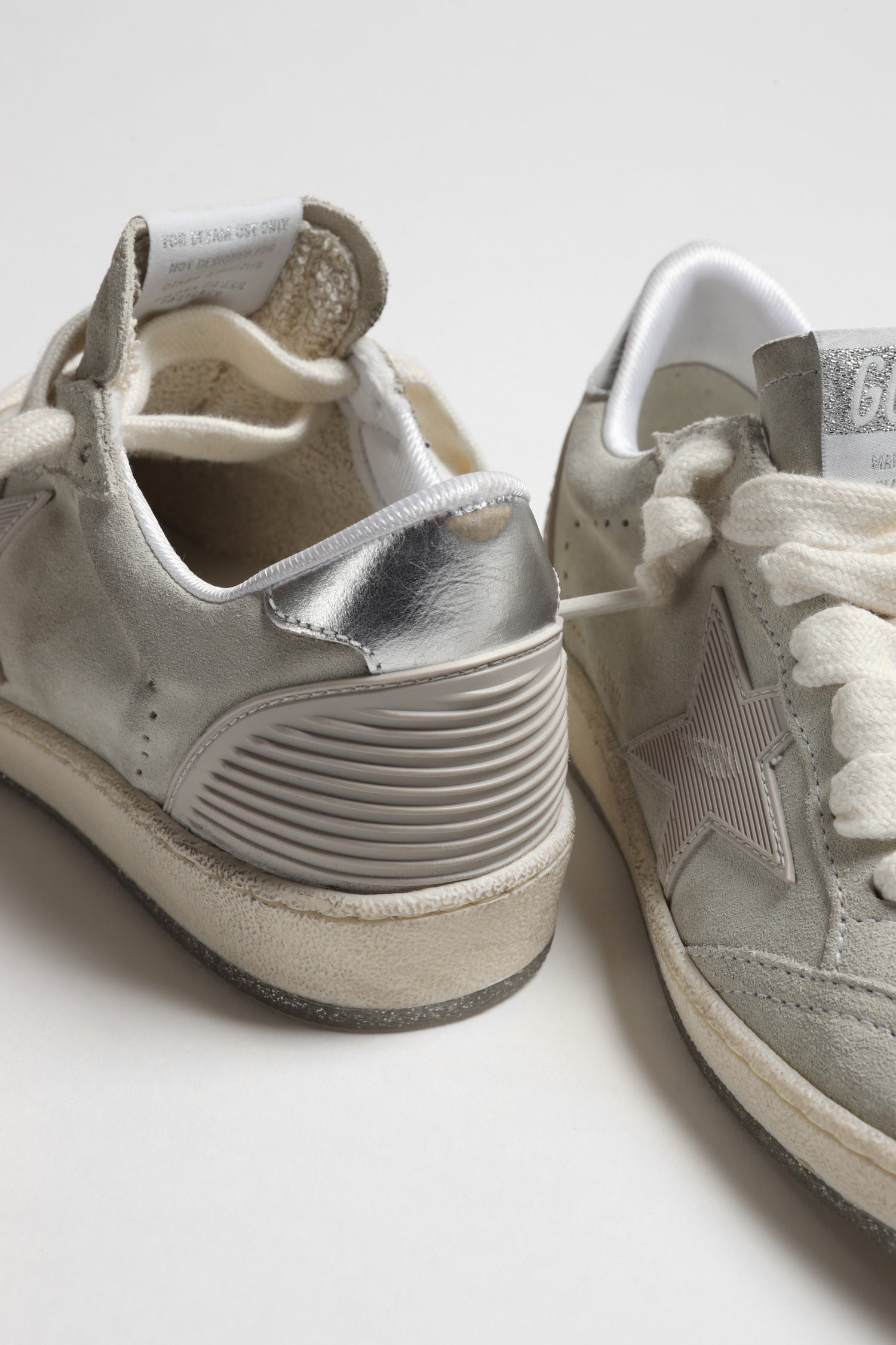 Ball Star sneaker in Suede Grey/Silver – anitahass.com