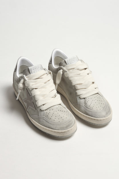 Sneaker Ball Star in Suede Grey/Silver by Golden Goose - Anita Hass