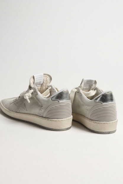 Sneaker Ball Star in Suede Grey/Silver by Golden Goose - Anita Hass
