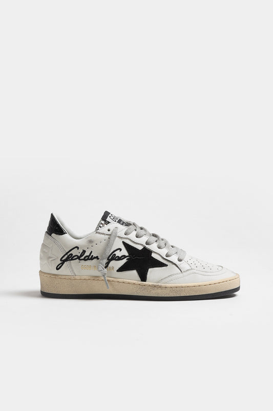Sneaker Ball Star in Weiß/Schwarz/Silber Golden Goose
