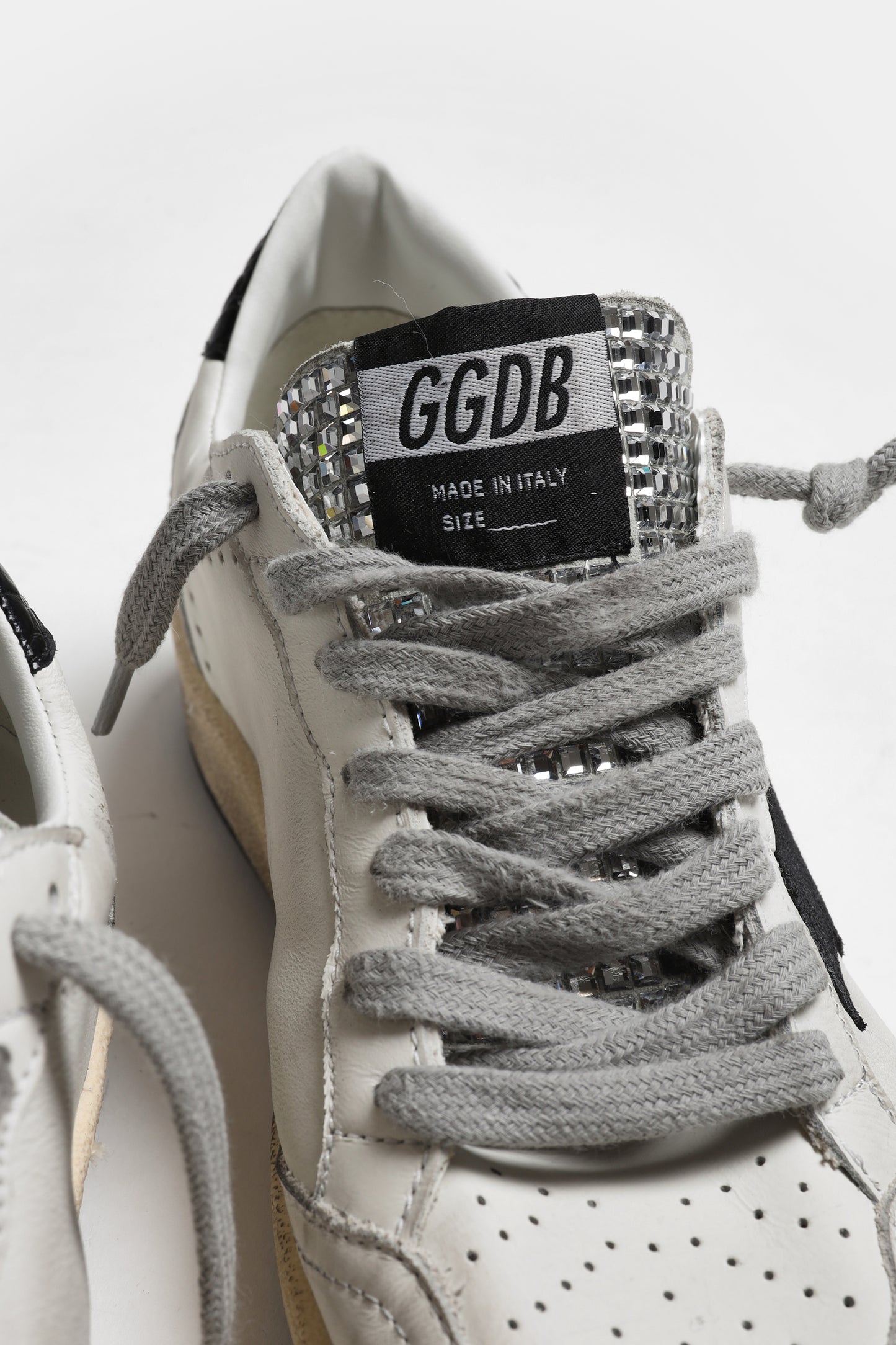 Sneaker Ball Star in Weiß/Schwarz/Silber Golden Goose