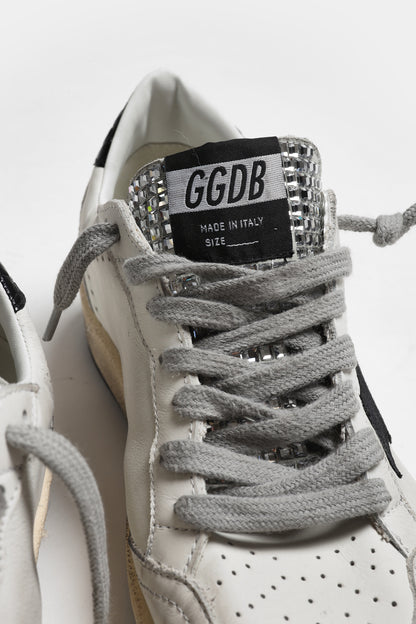 Sneaker Ball Star in Weiß/Schwarz/Silber Golden Goose