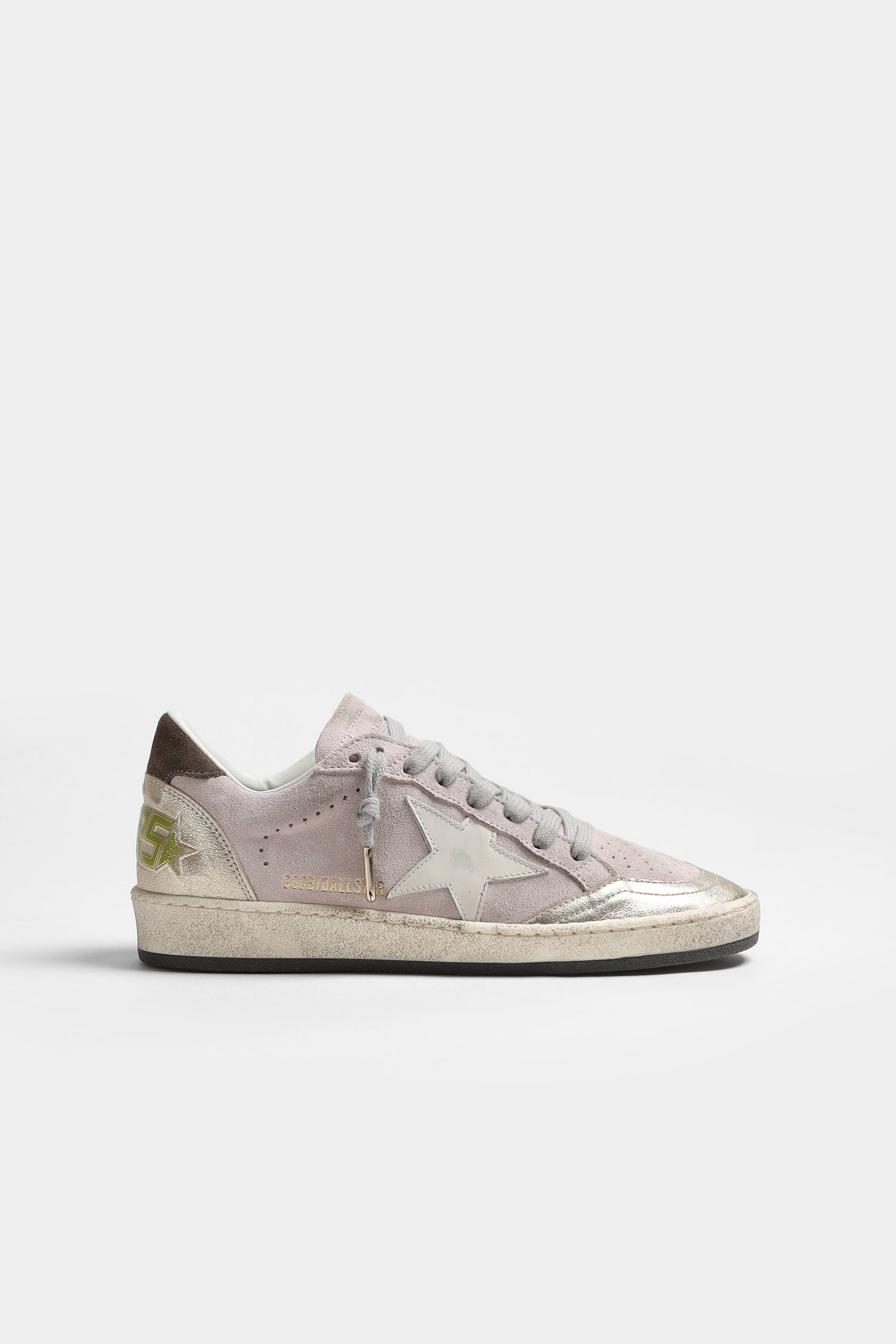 Sneaker Ballstar in Pink/Platinum/Green Golden Goose
