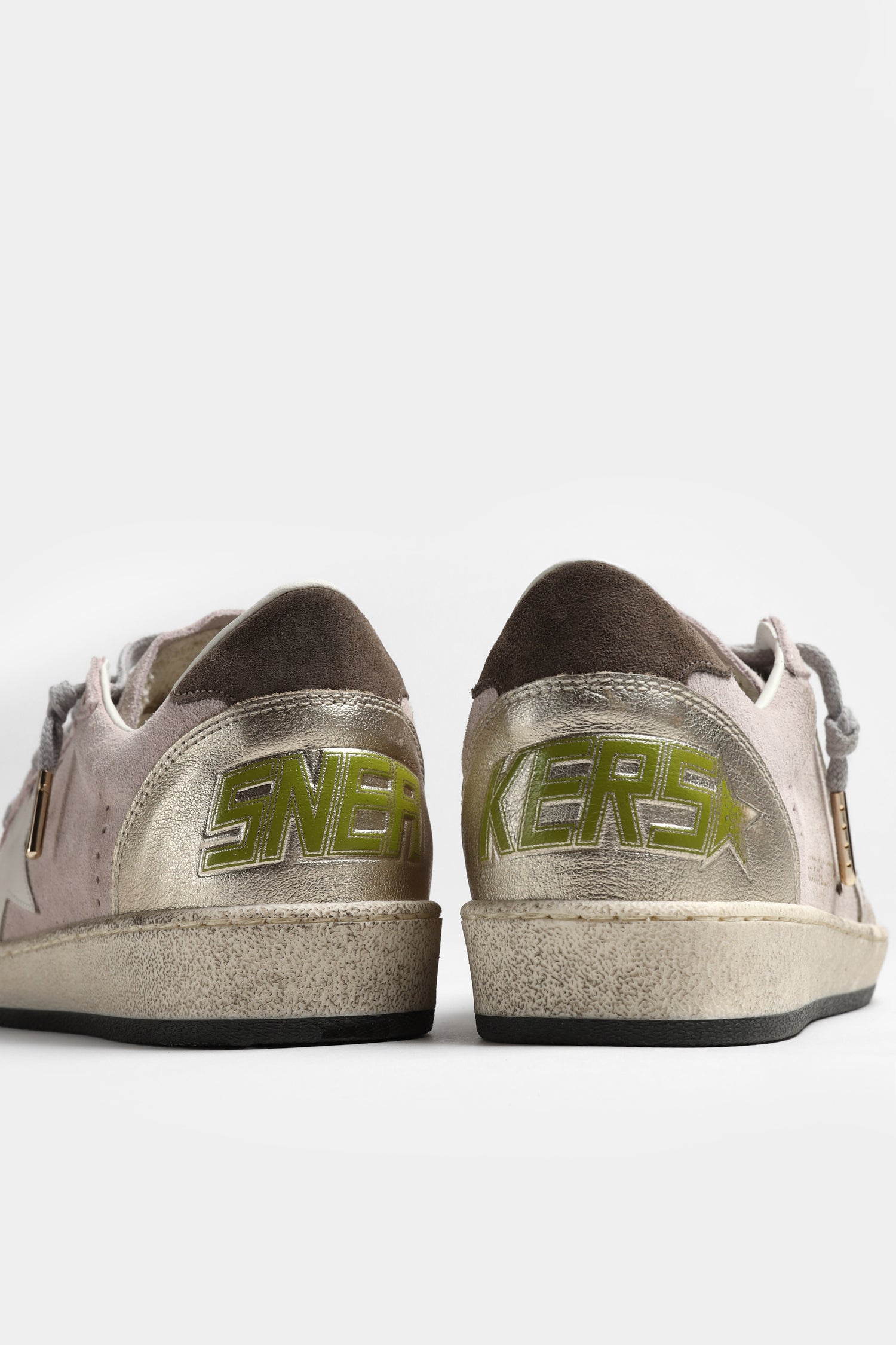 Sneaker Ballstar in Pink/Platinum/Green Golden Goose