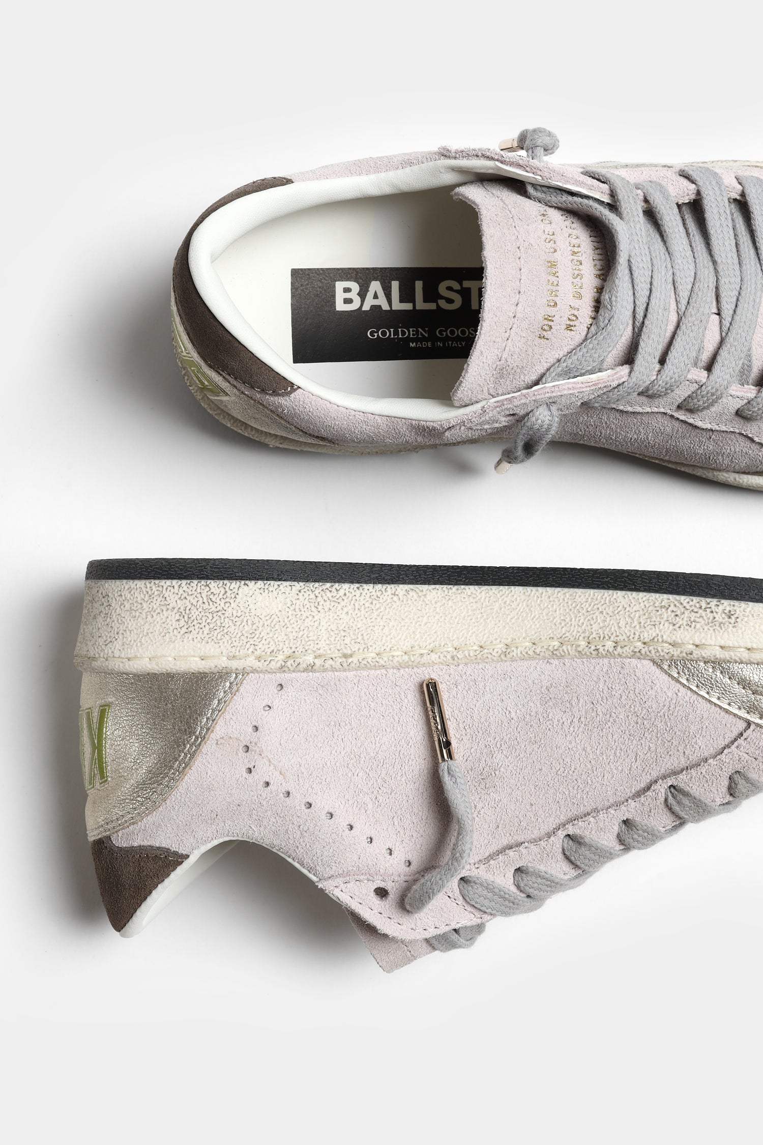 Sneaker Ballstar in Pink/Platinum/Green Golden Goose