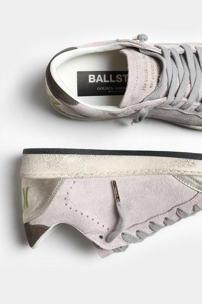 Sneaker Ballstar in Pink/Platinum/Green Golden Goose