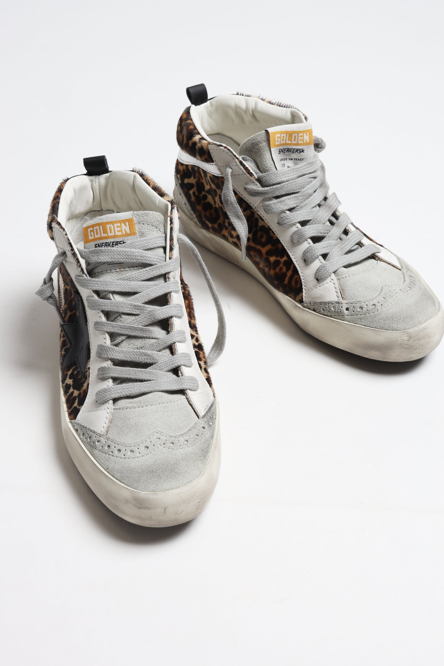 Sneaker Mid Star in Leopard/Ice Golden Goose