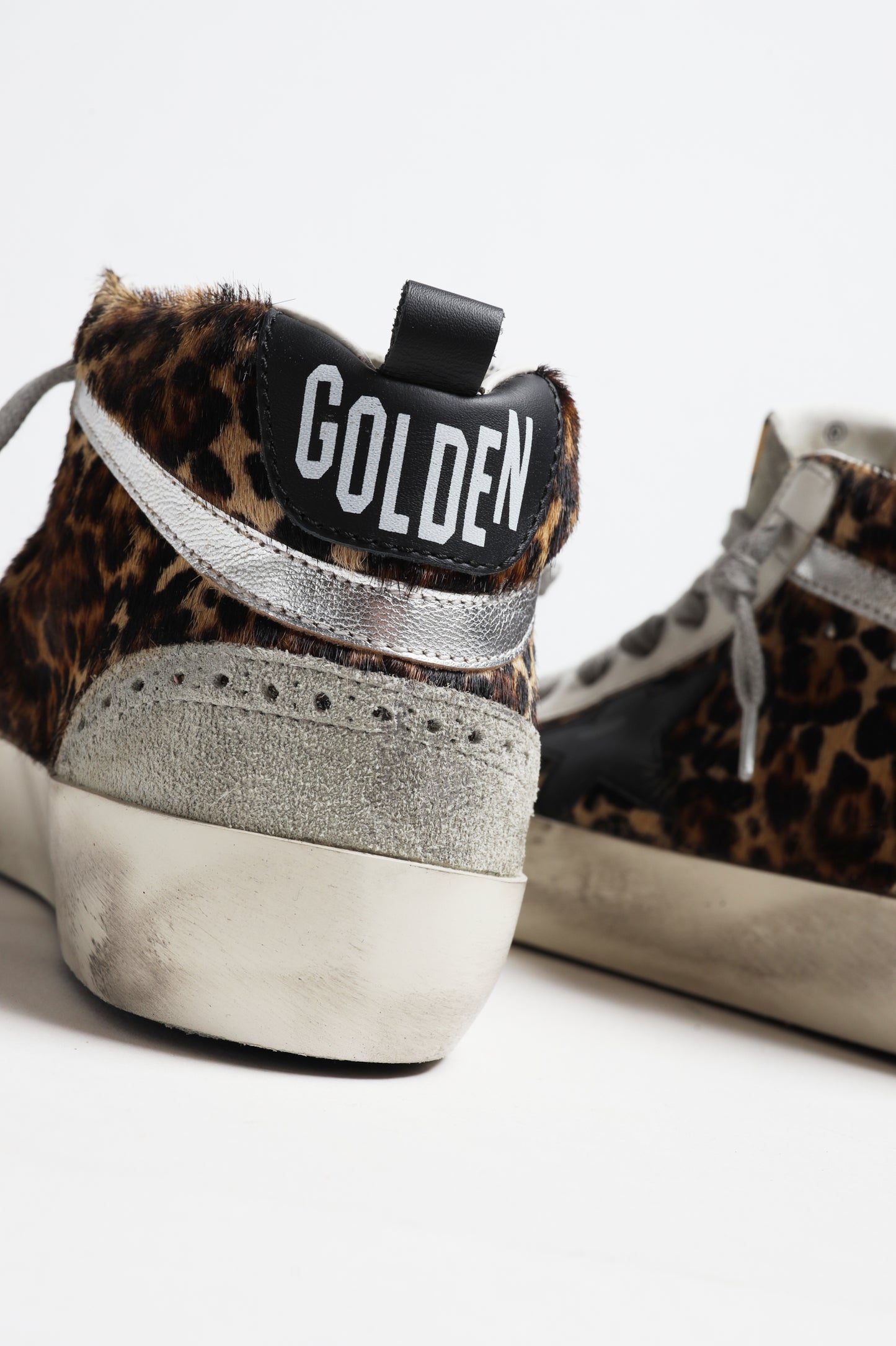 Sneaker Mid Star in Leopard/Ice Golden Goose