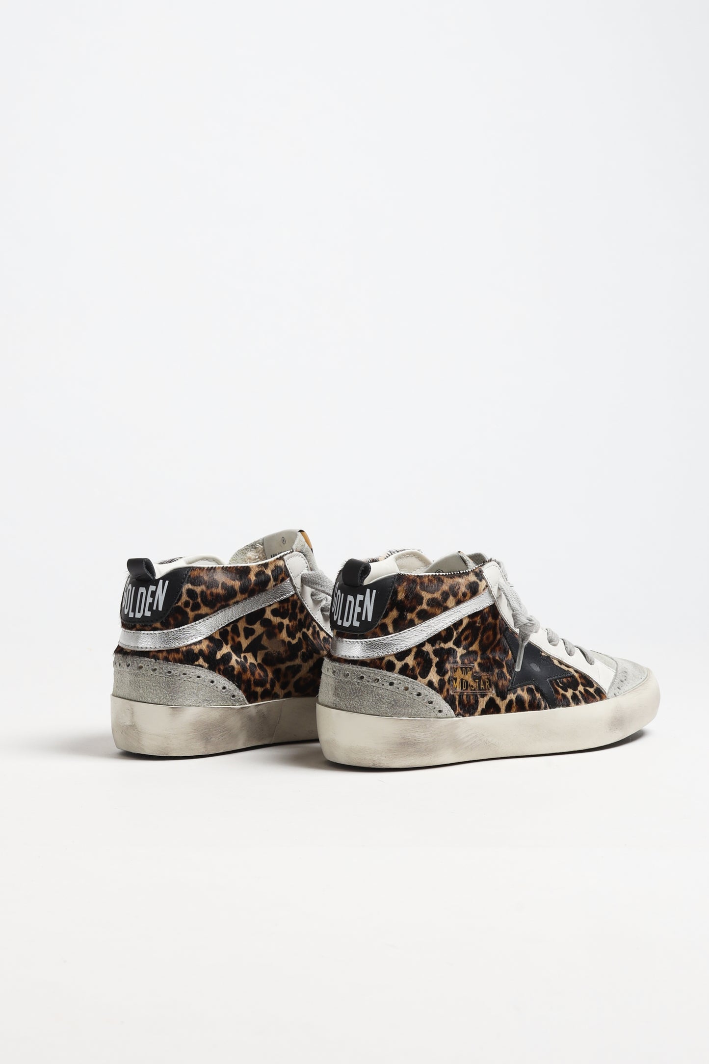 Sneaker Mid Star in Leopard/Ice Golden Goose