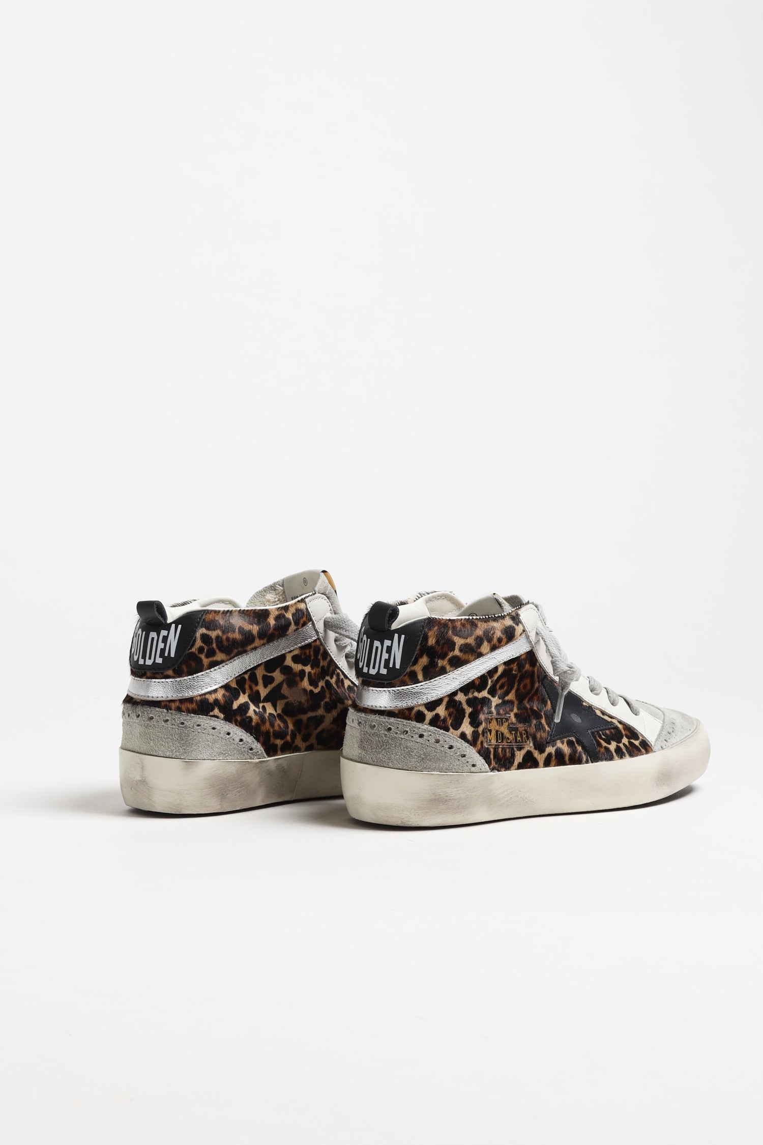 Sneaker Mid Star in Leopard/Ice Golden Goose