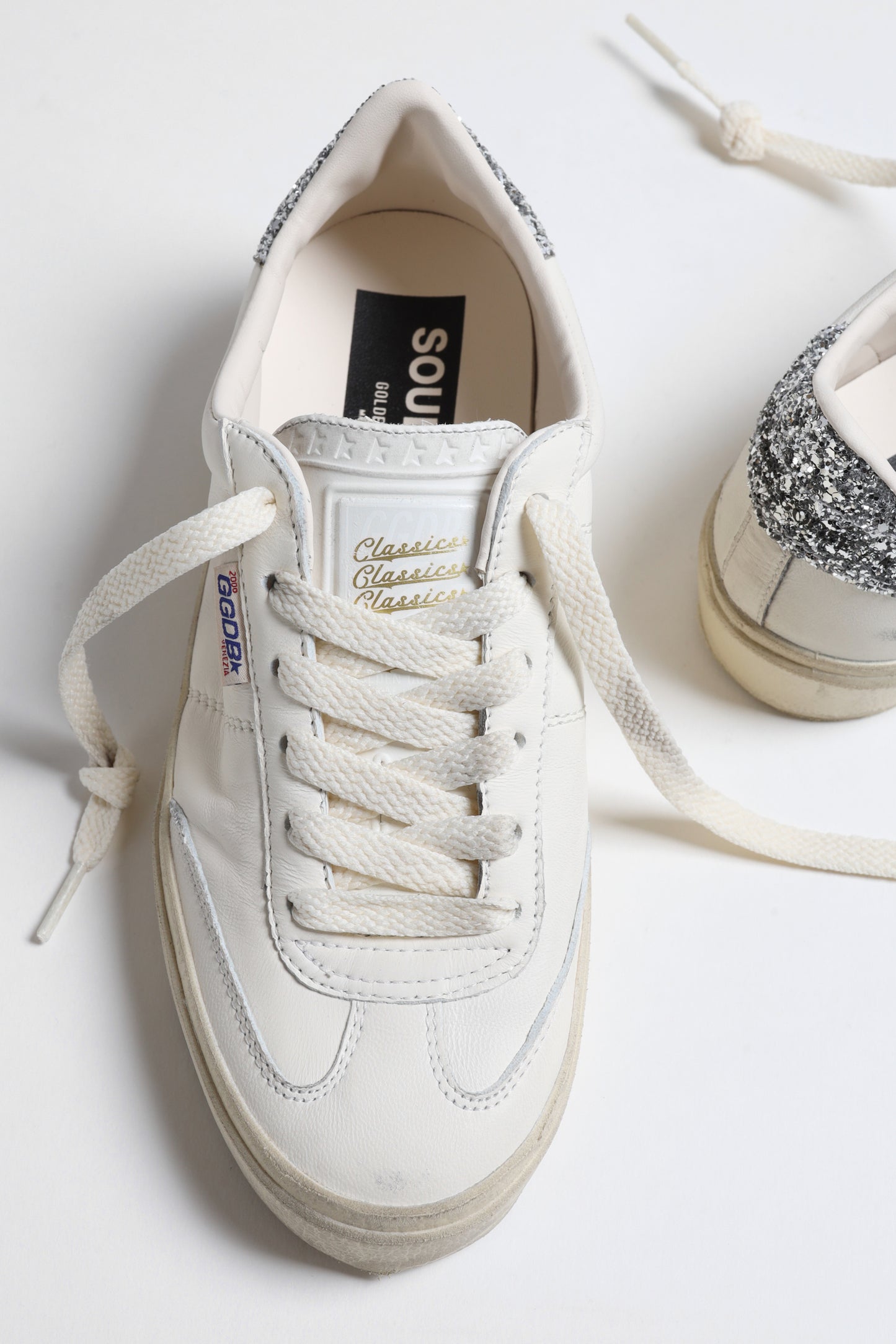 Sneaker Soulstar Glitter in Weiß/Silber Golden Goose