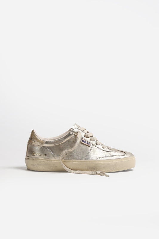 Soul Star Sneakers in Golden Platinum by Golden Goose - Anita Hass