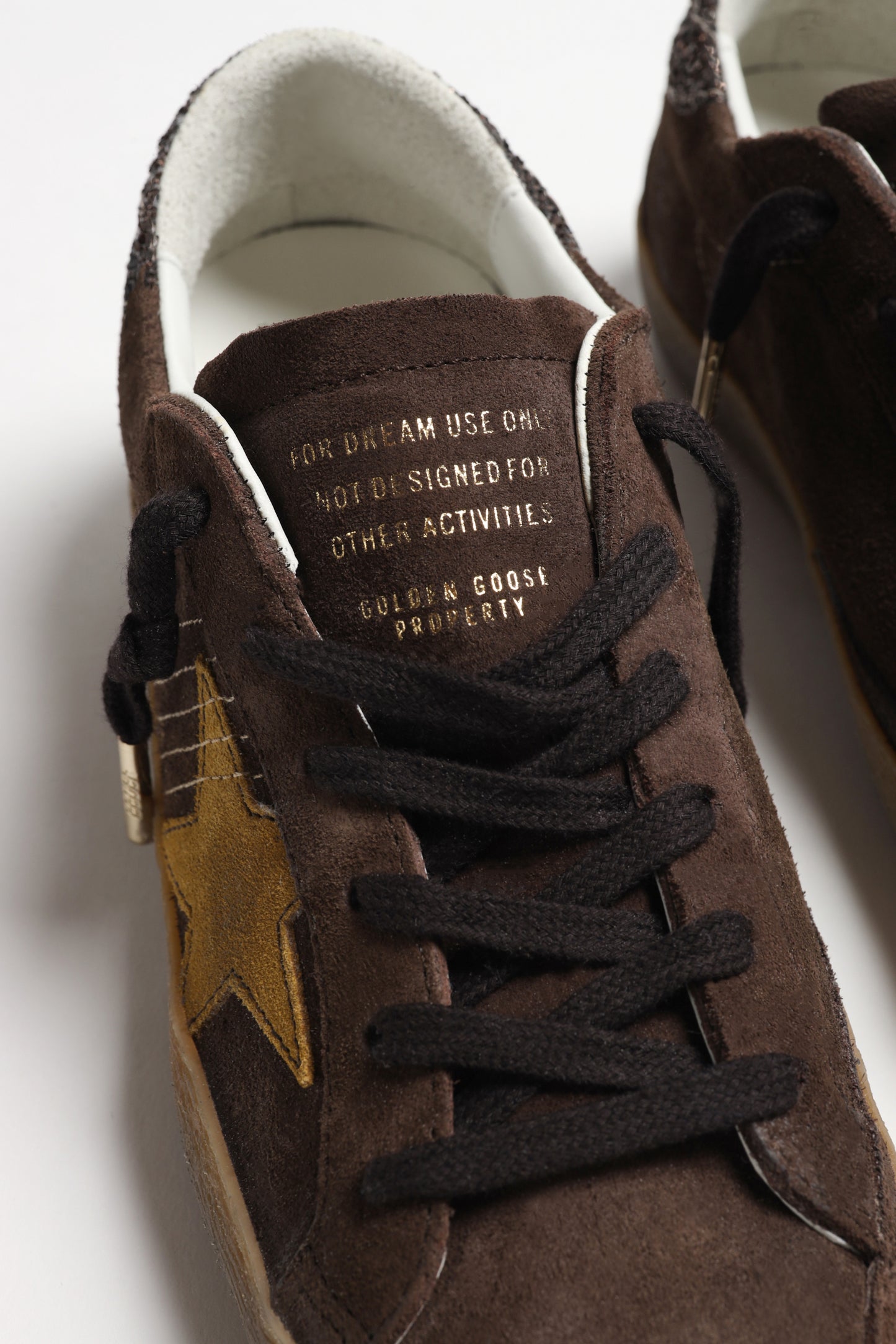Super Star Sneakers in Brown/Ocra by Golden Goose - Anita Hass